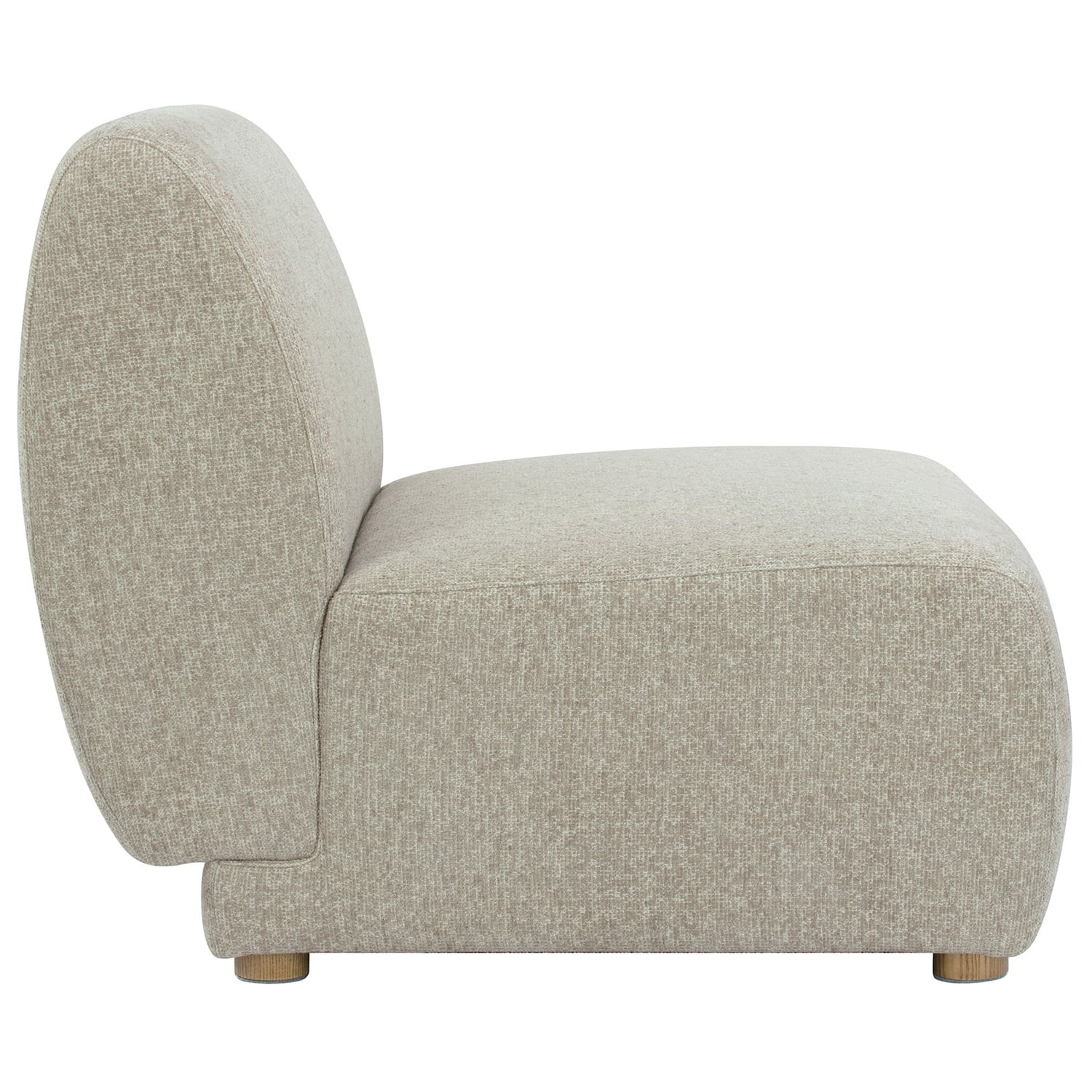 Crescent Chenille Armless Chair