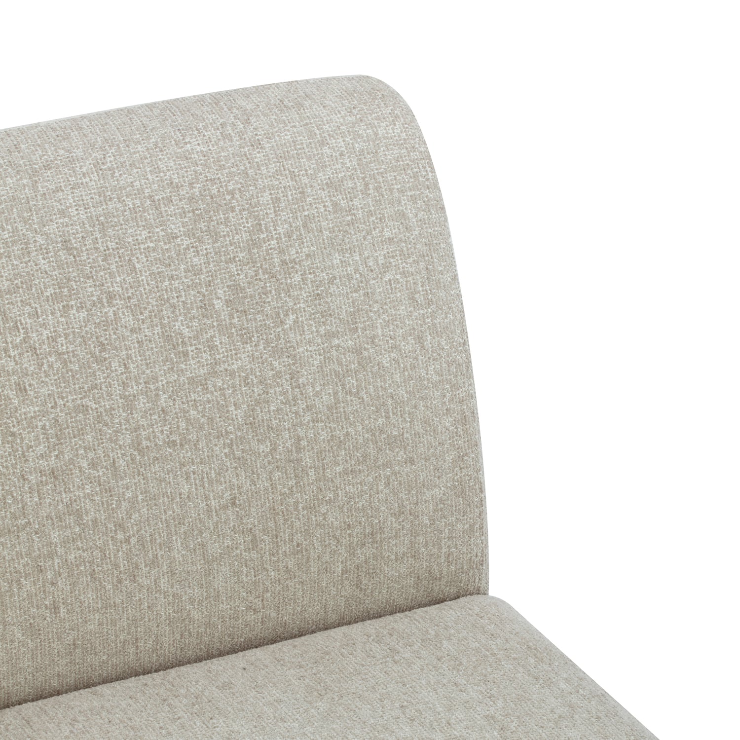 Crescent Chenille Armless Chair