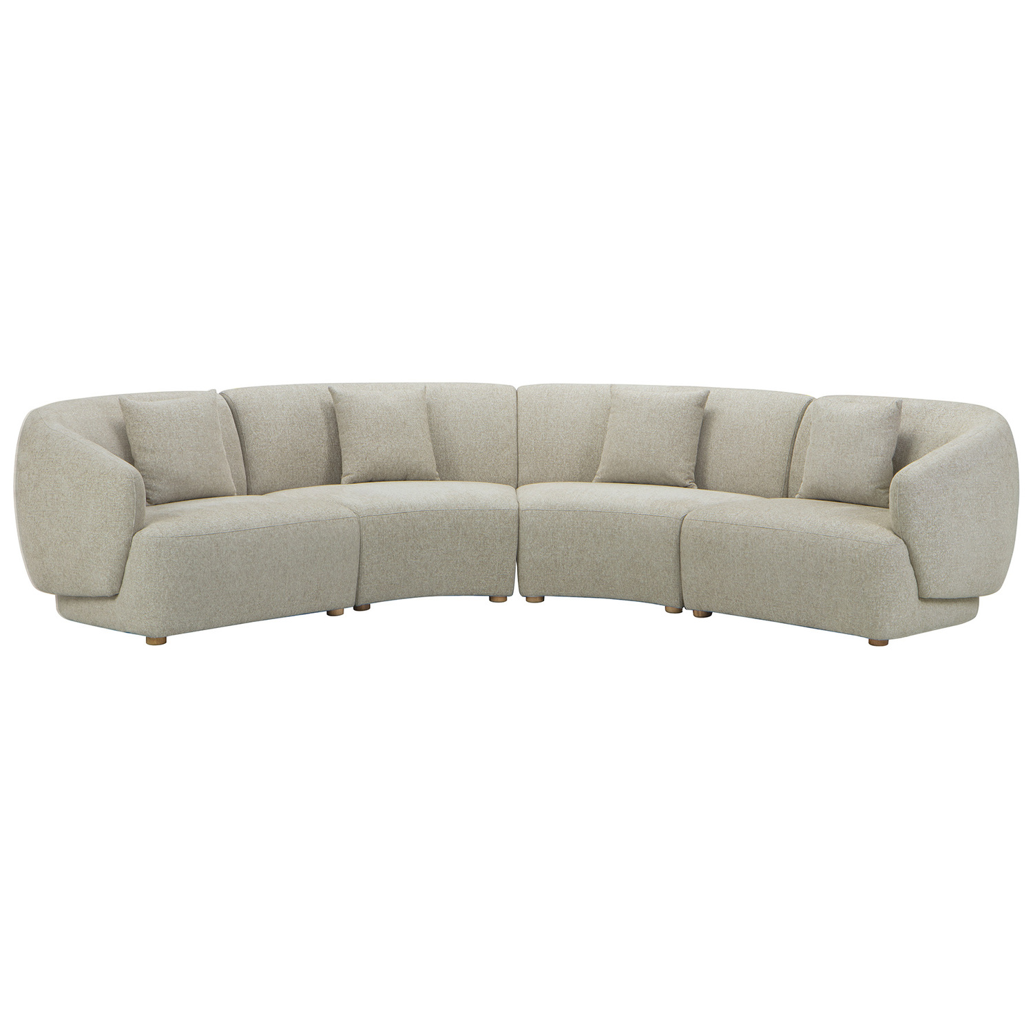 Crescent 4 Seater Chenille Modular Sofa