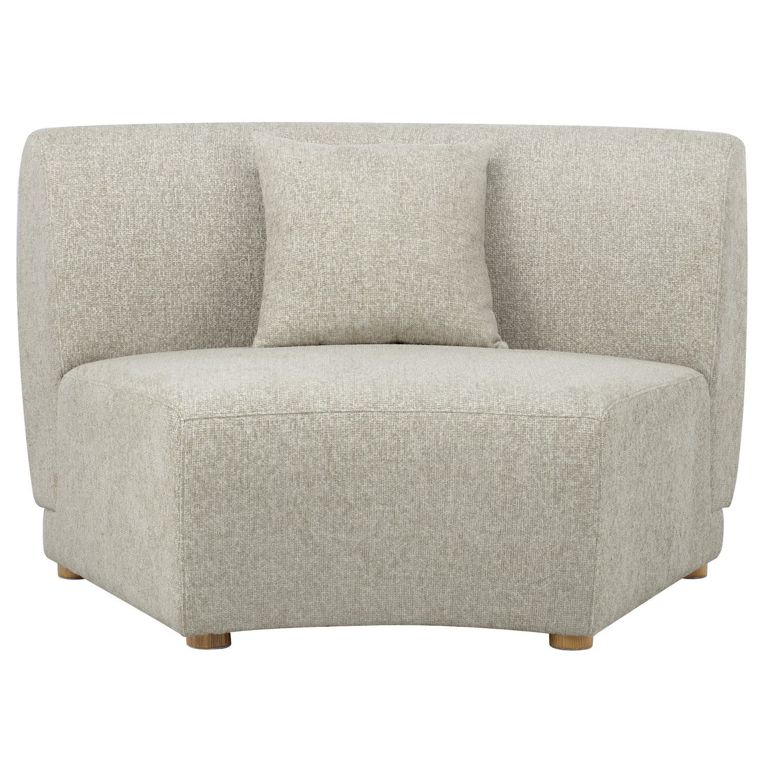 Cescent Wedge Chenille Armless Chair