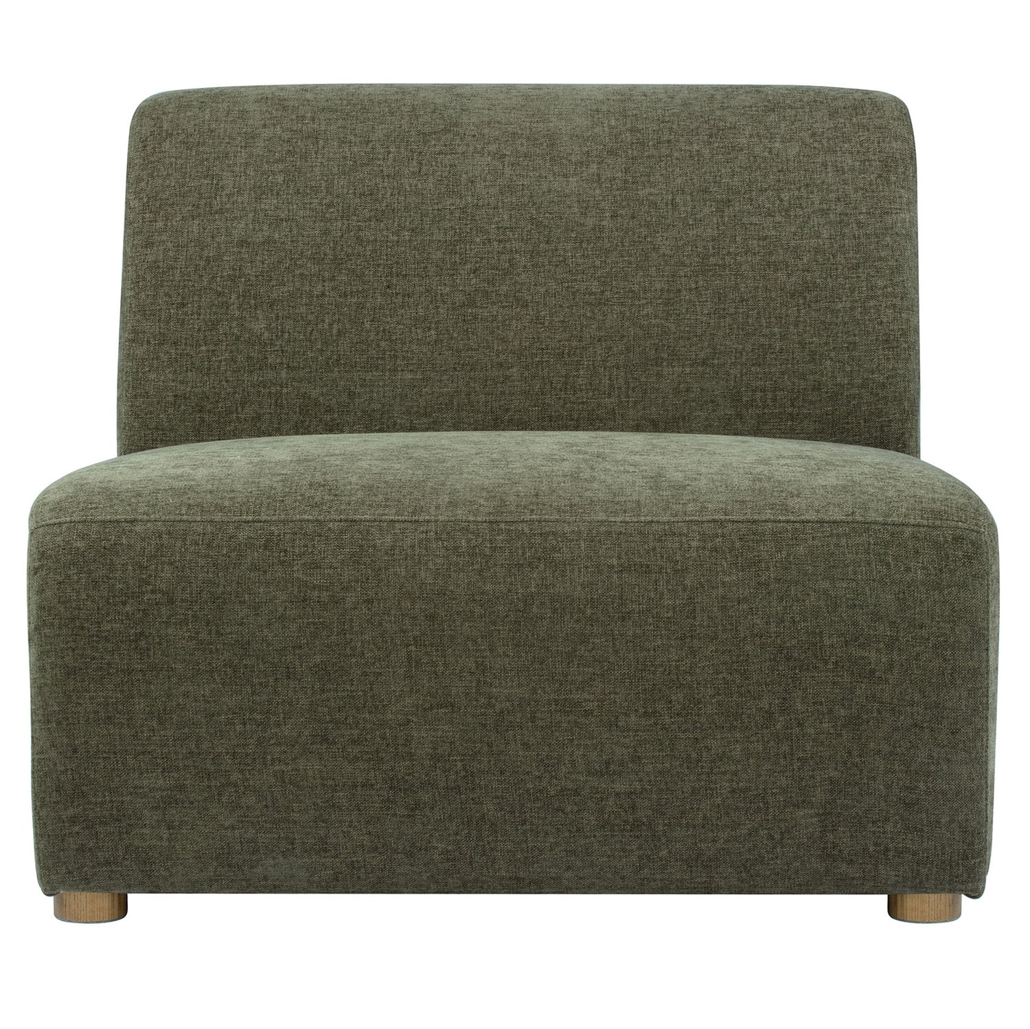 Crescent Chenille Armless Chair