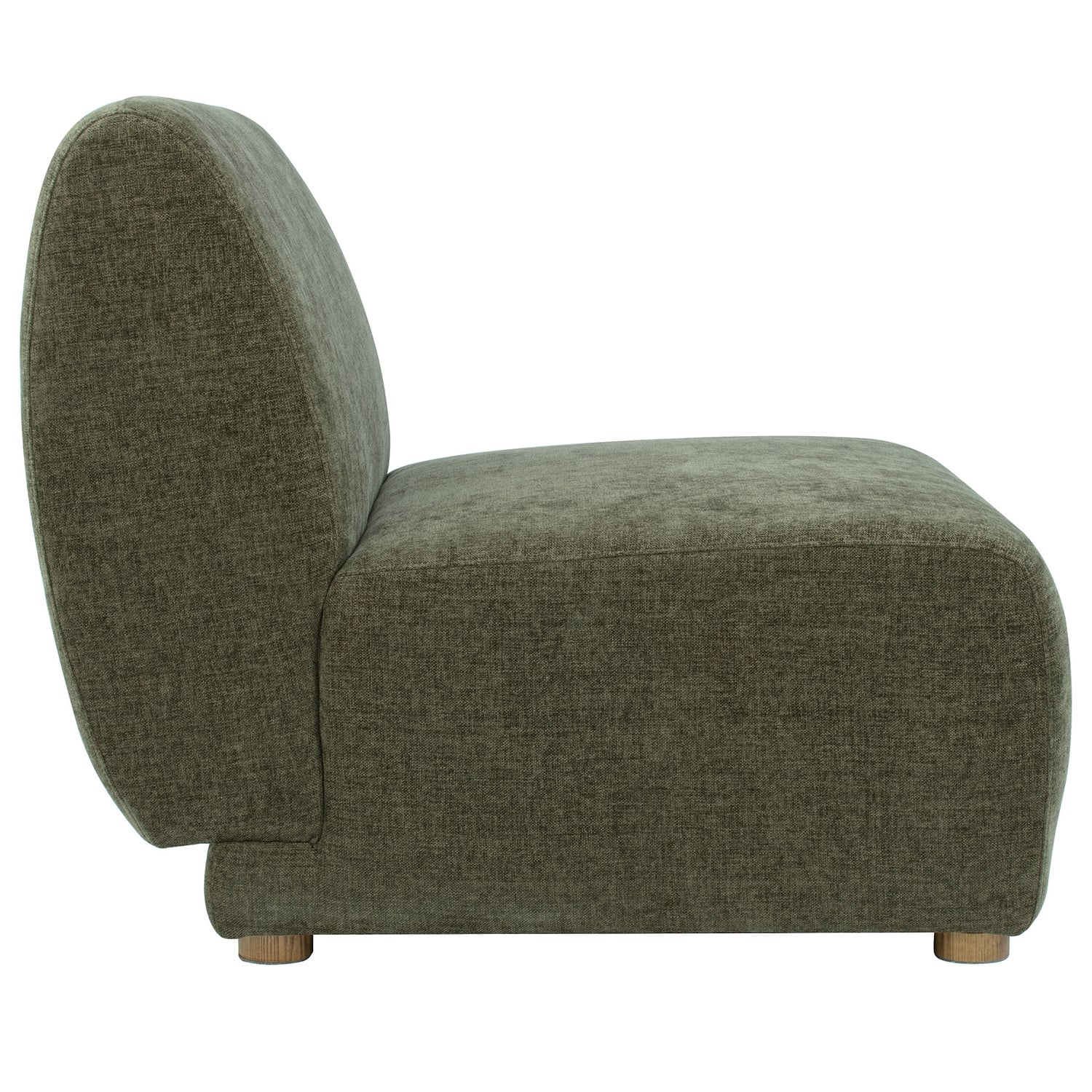 Crescent Chenille Armless Chair