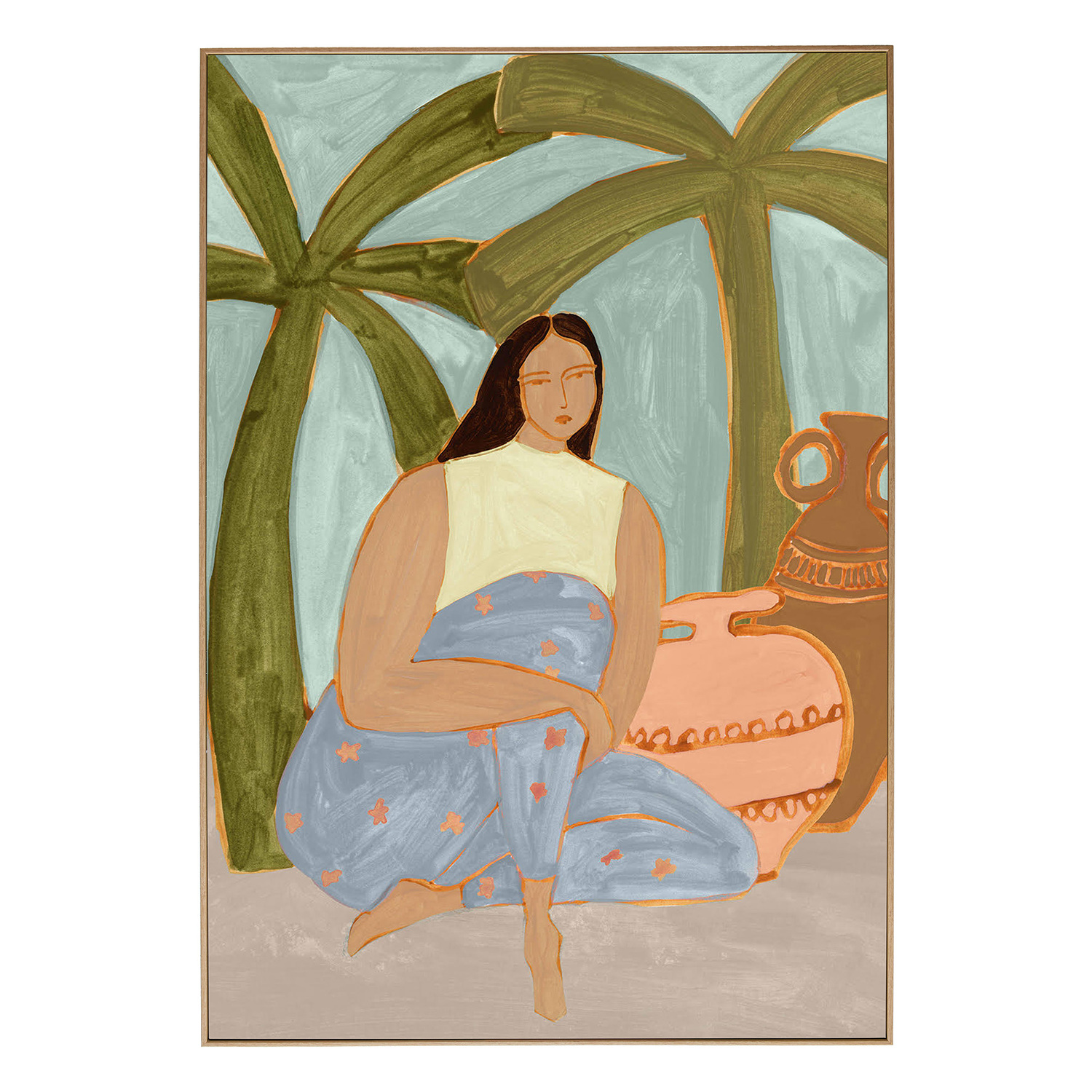 Palm Haven Framed Canvas Wall Art