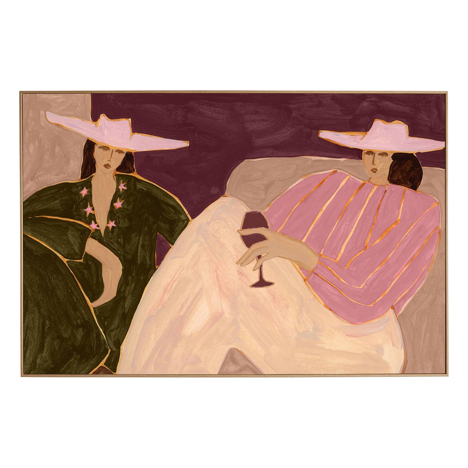 Sangria Sisters Framed Canvas Wall Art