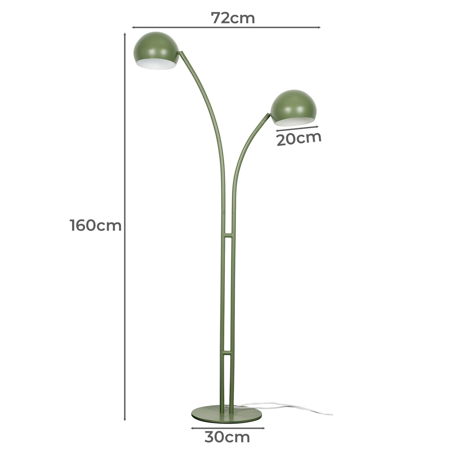 Baxter Iron 2 Light Floor Lamp