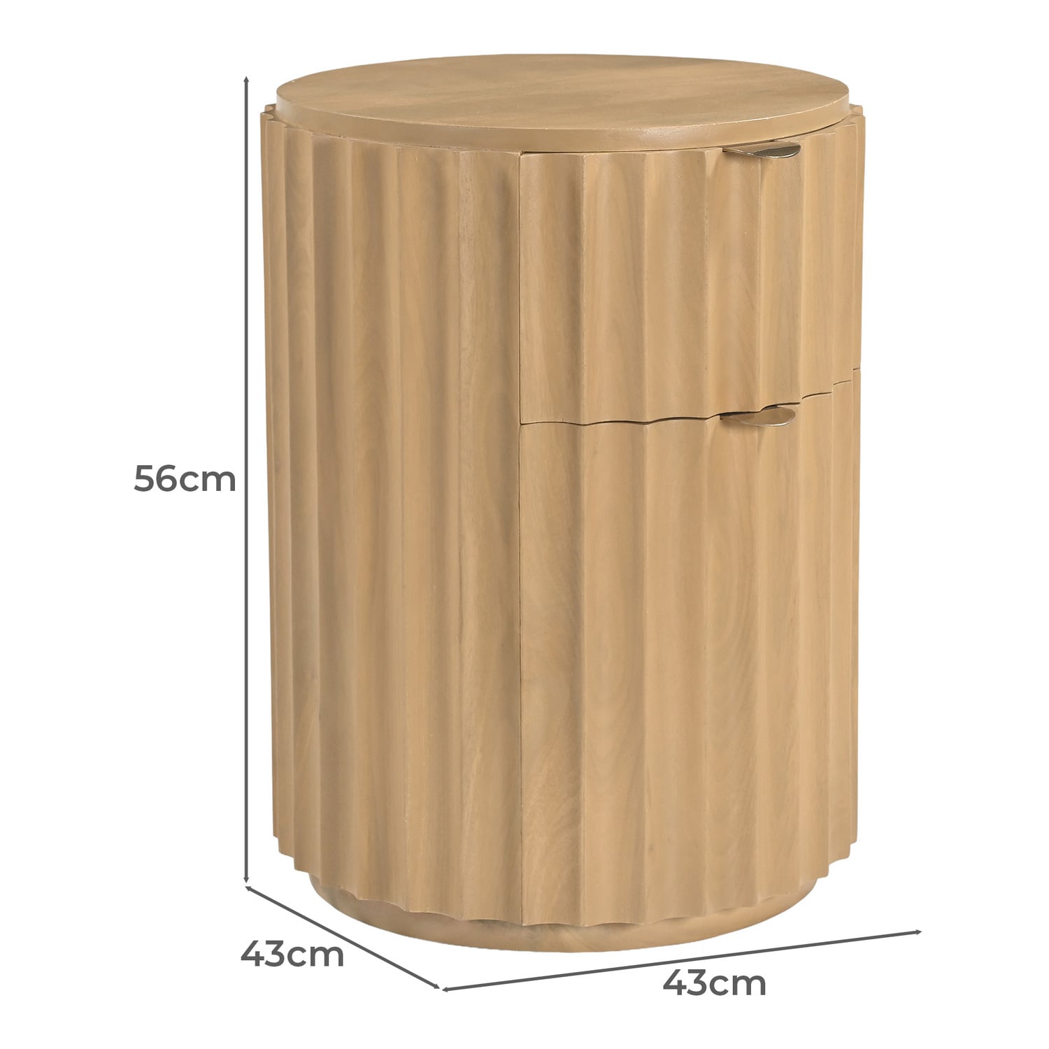 Harriet Mango Wood Bedside Table