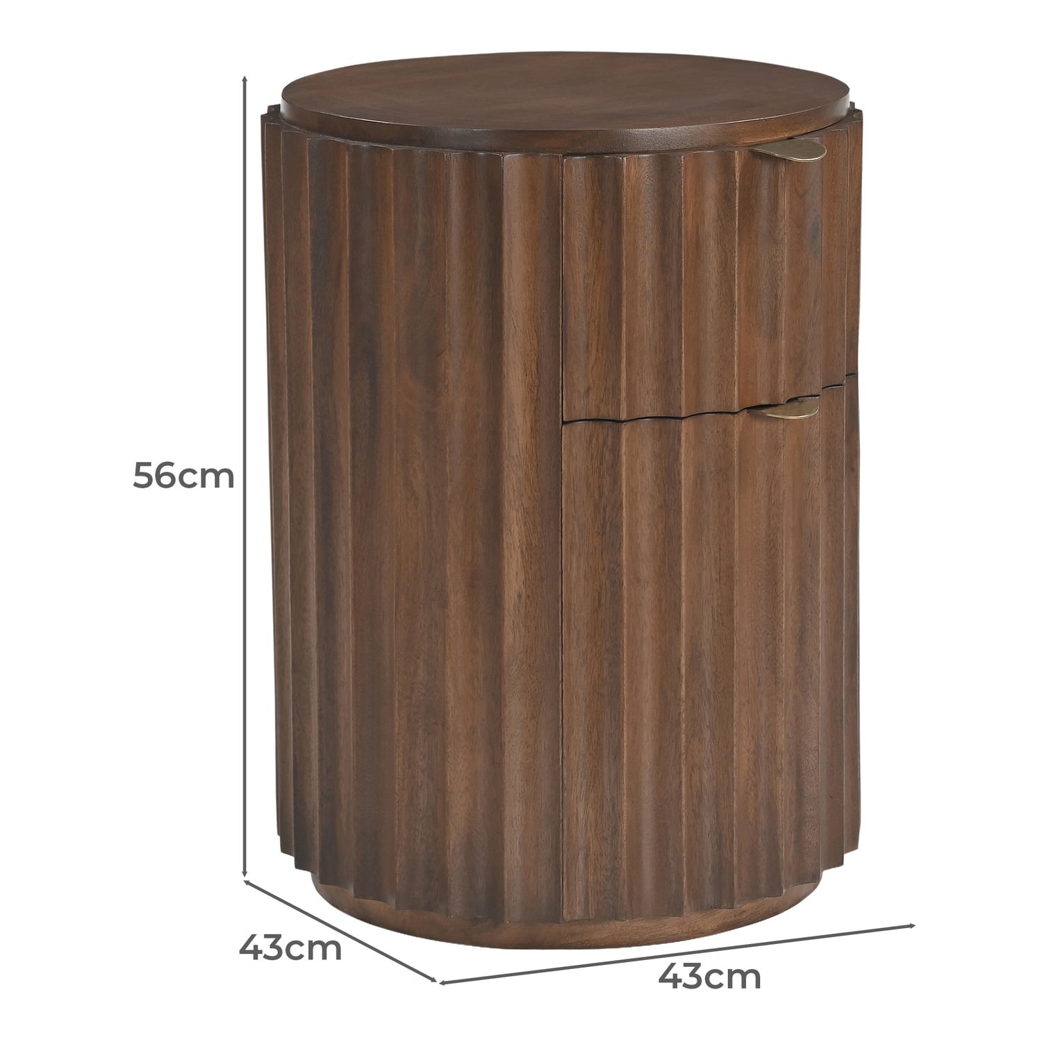 Harriet Mango Wood Bedside Table