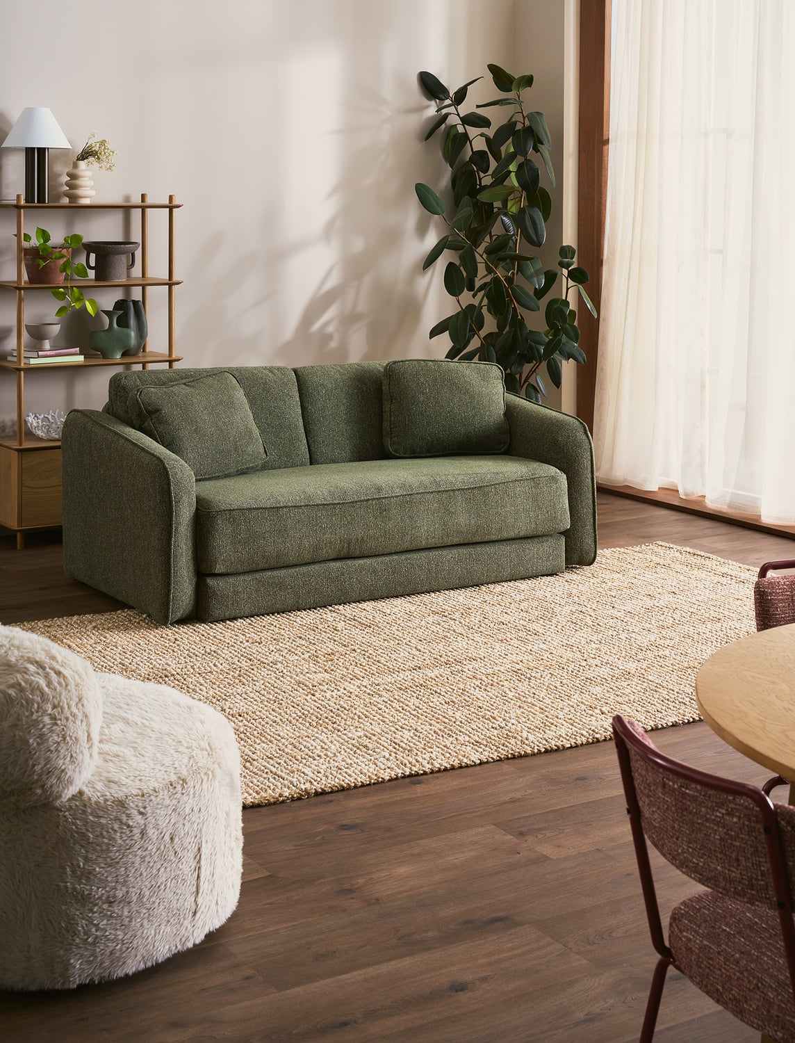 Nani 3 Seater Queen Upholstered Sofa Bed