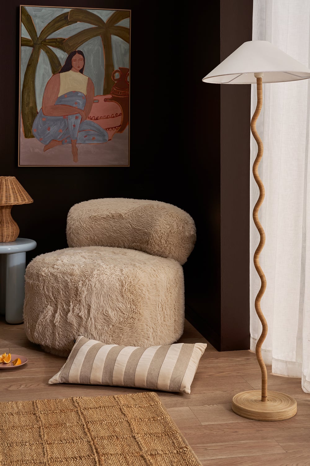 Marcy Wicker Floor Lamp