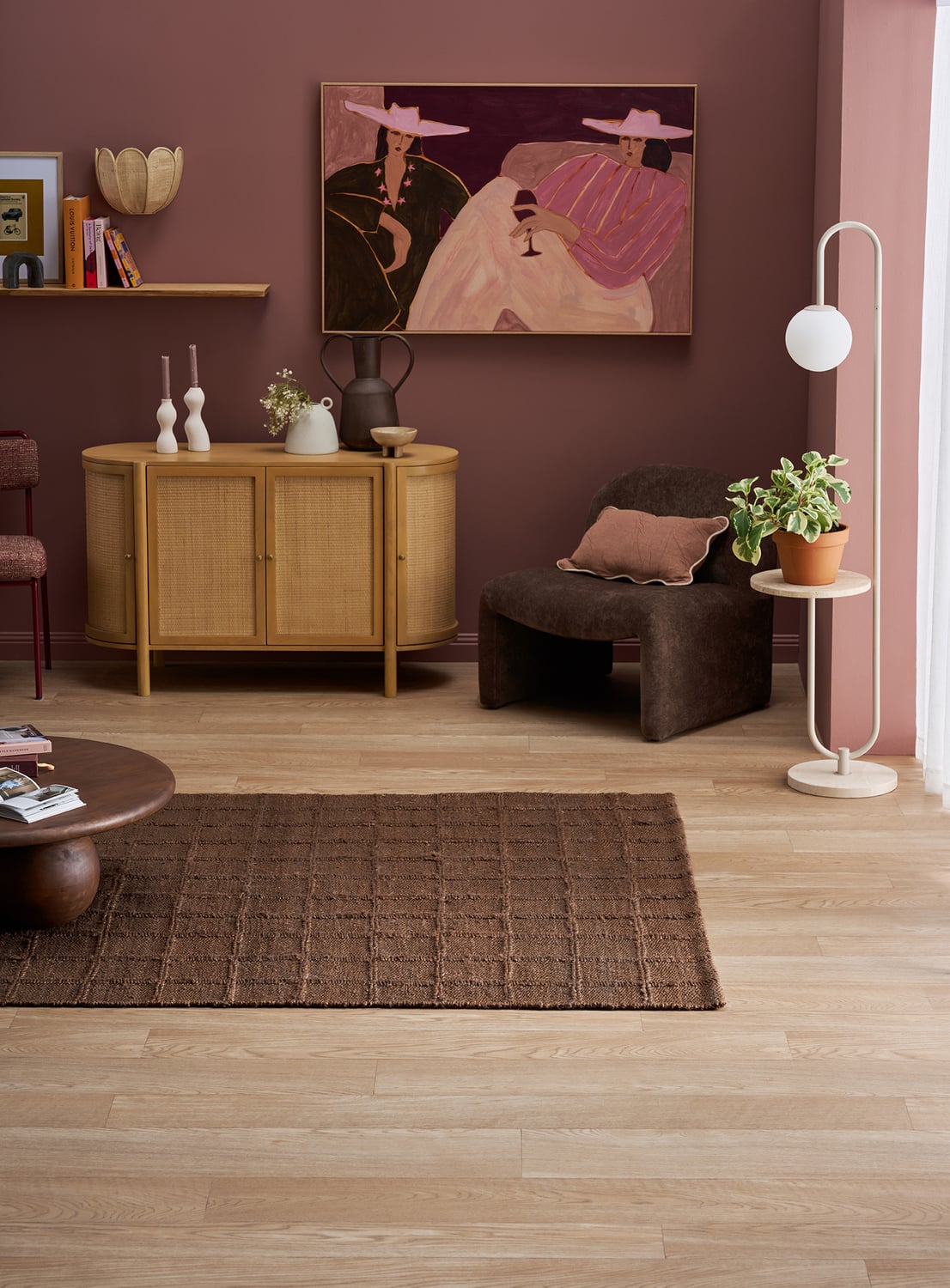 Gabi Grid Hand-Woven Jute Rug