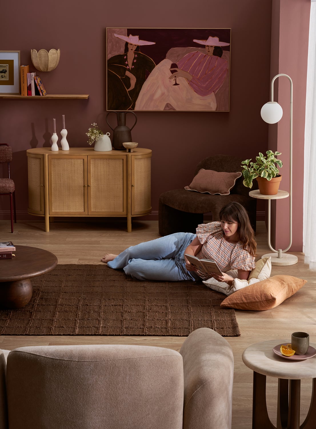 Gabi Grid Hand-Woven Jute Rug