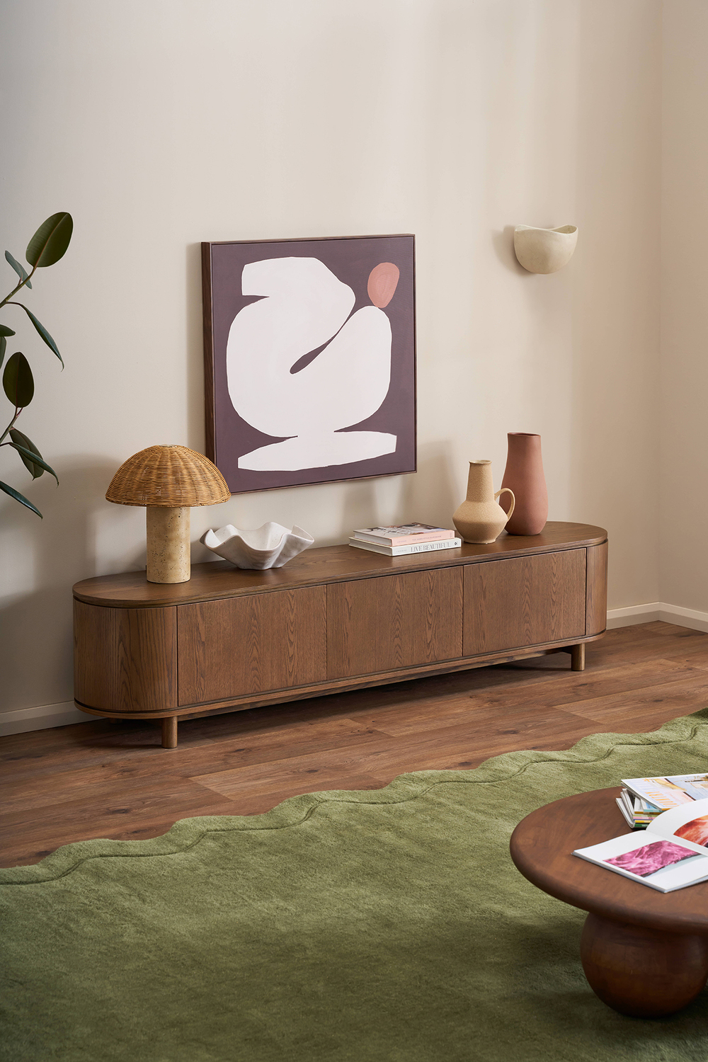 Premium Cannes Curved Entertainment TV Unit