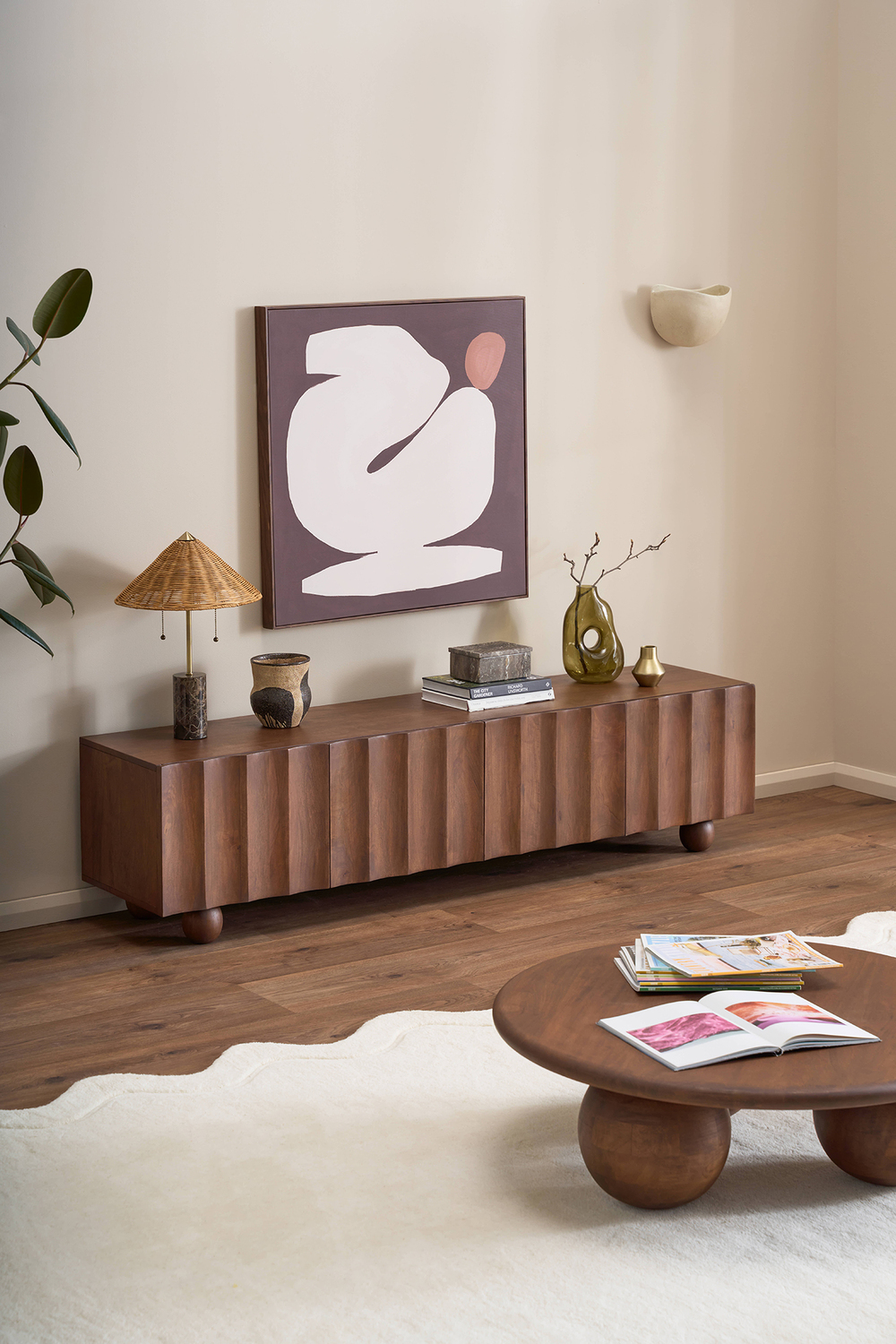 Hendry Mango Wood TV Unit