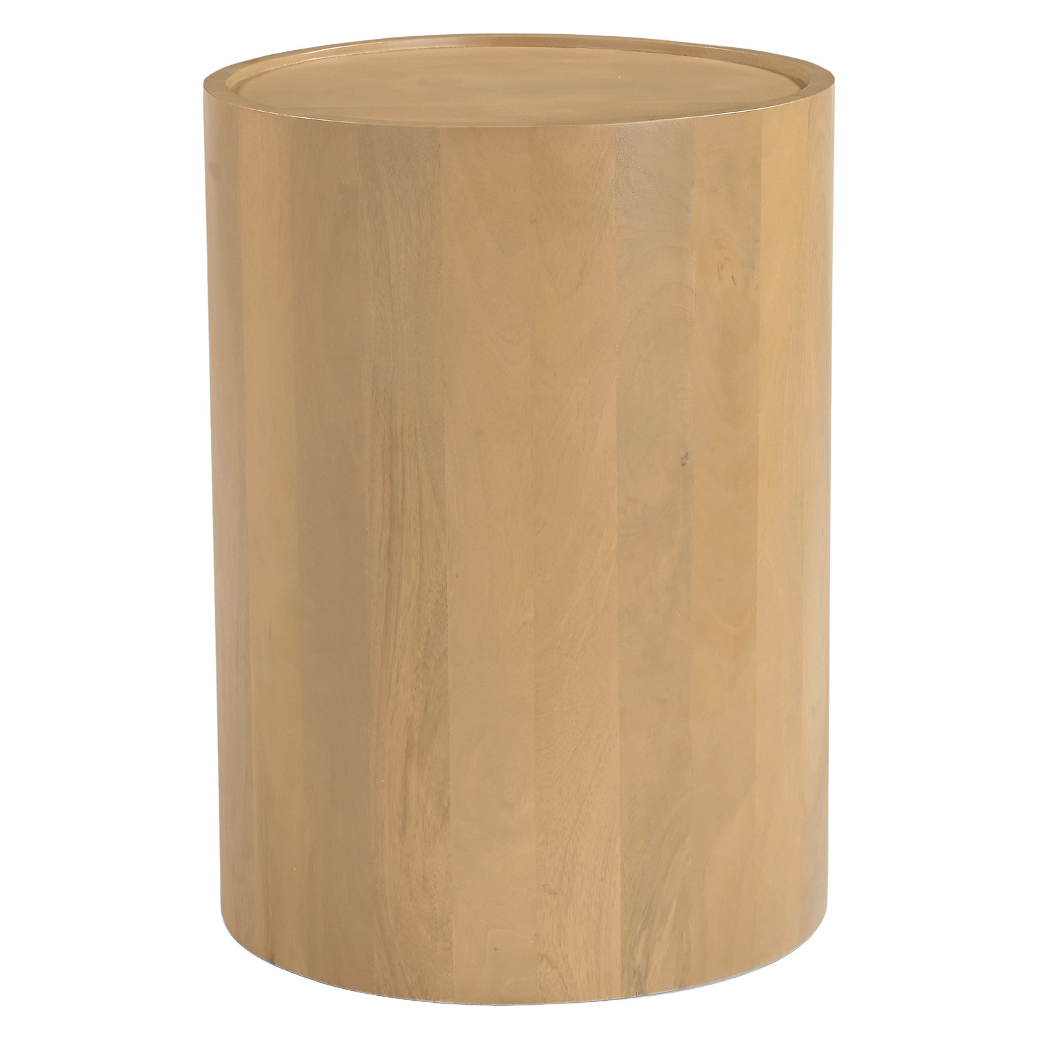 Romy Round Mango Wood Bedside Table