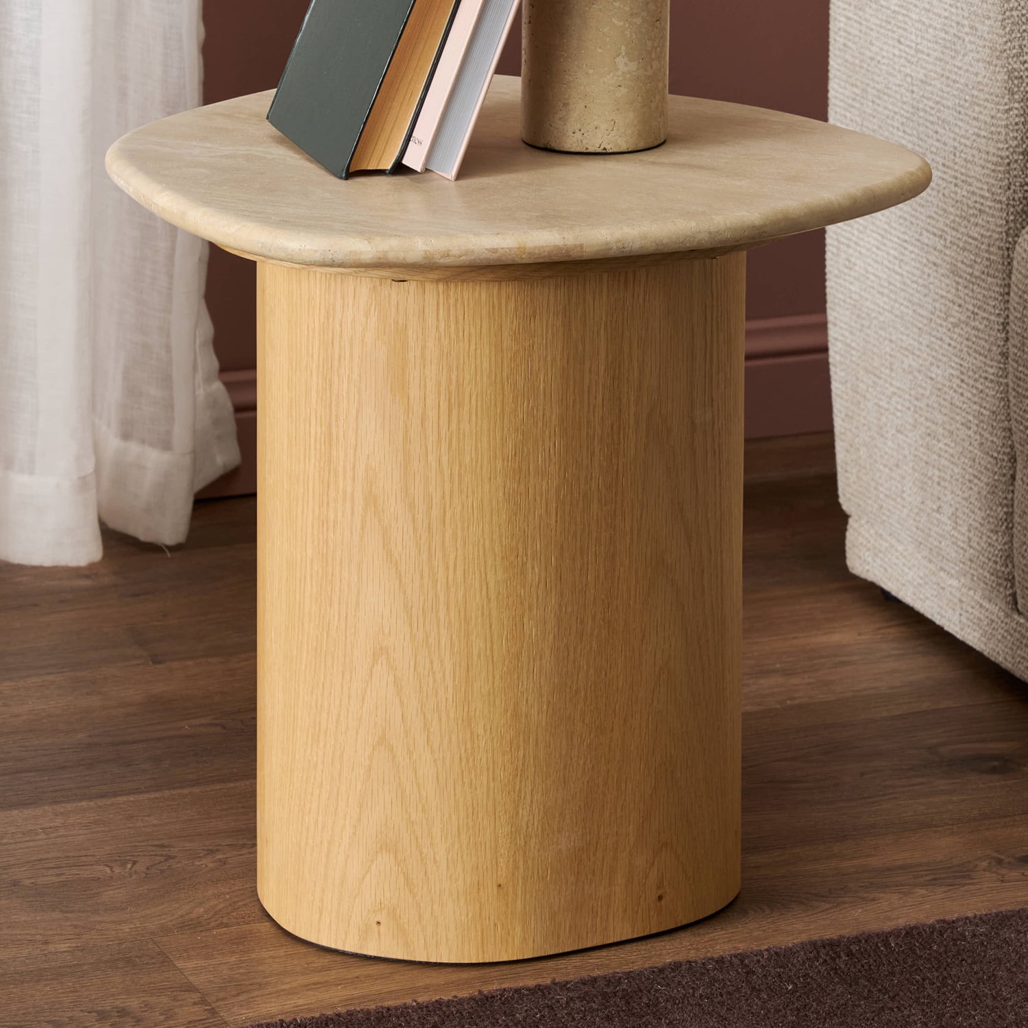 Ari Travertine Side Table