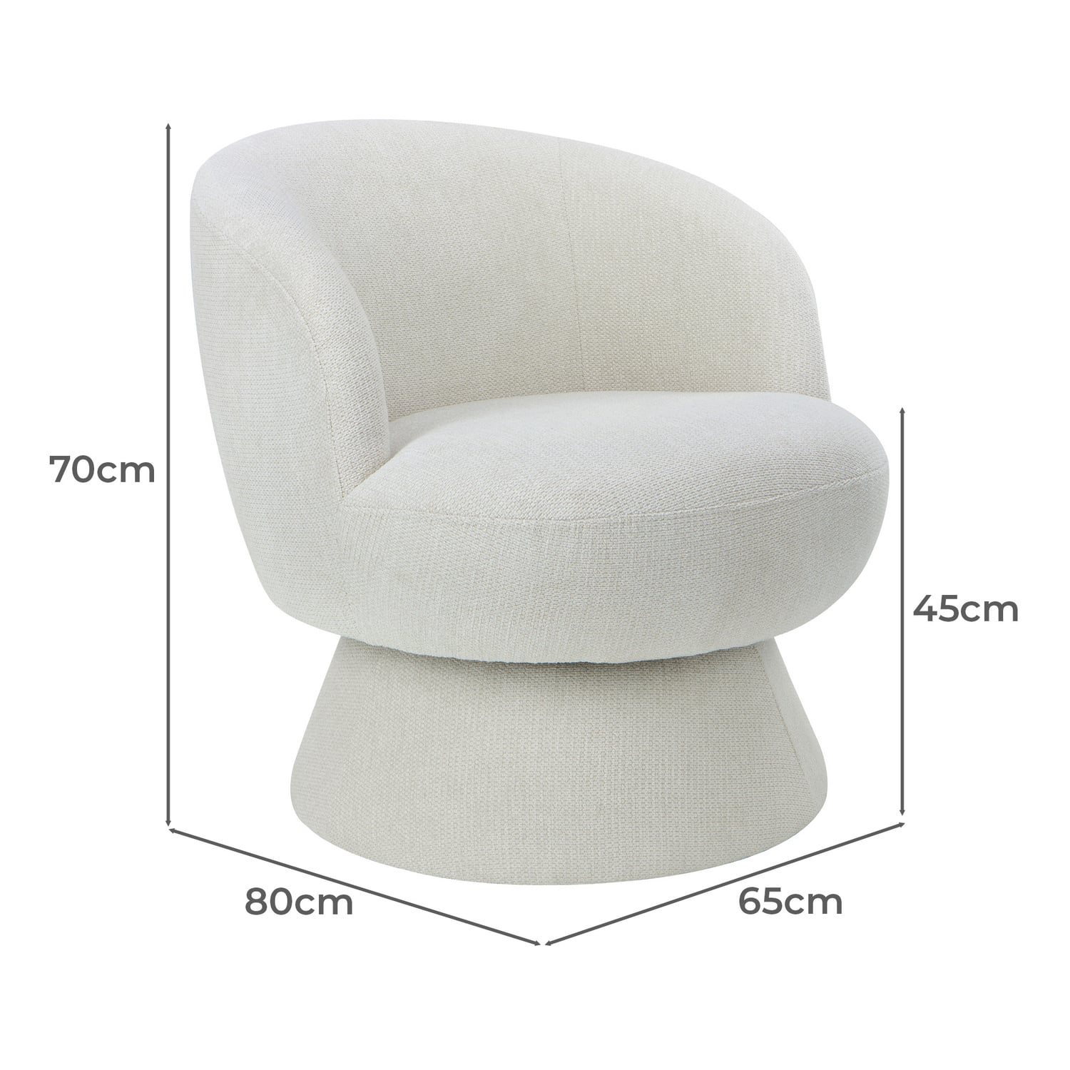 Eloise Chenille Swivel Armchair