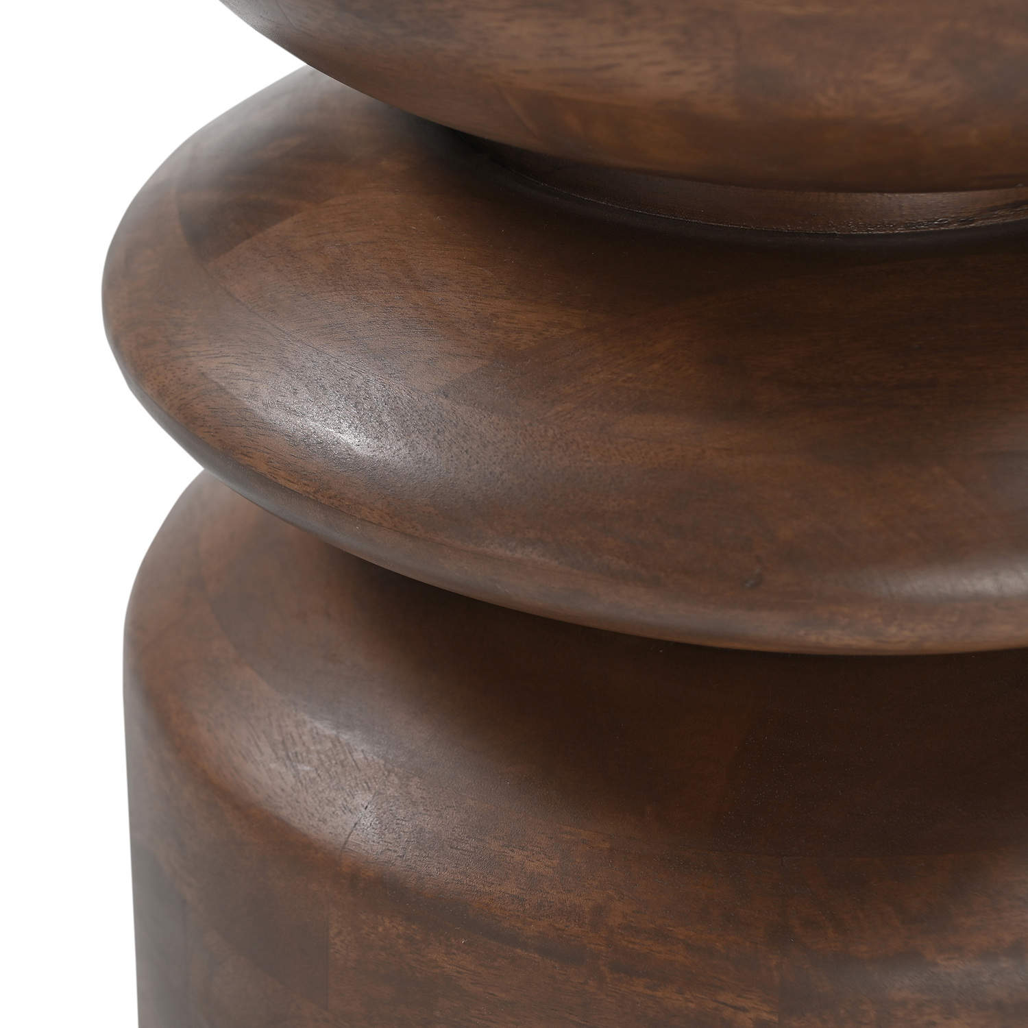 Eliza Emperador Marble & Mango Wood Side Table
