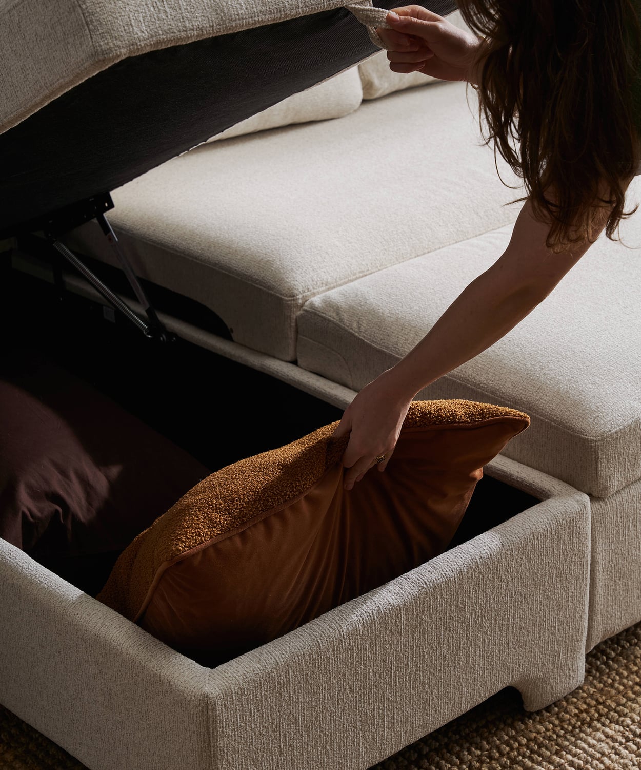 Frida 4 Seater Storage Sofa Bed with Double Chaise