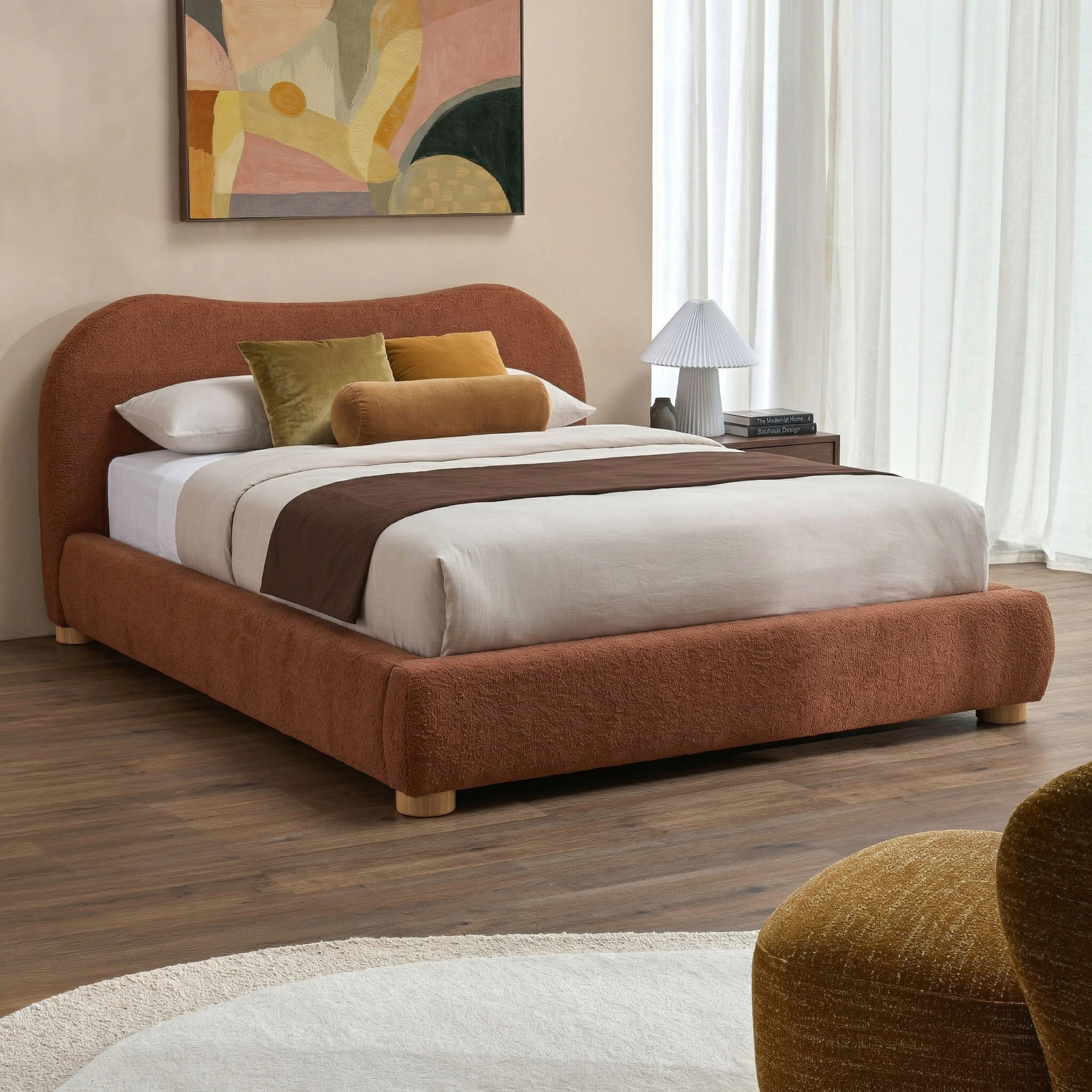 Paloma Boucle Gas Lift Storage Bed