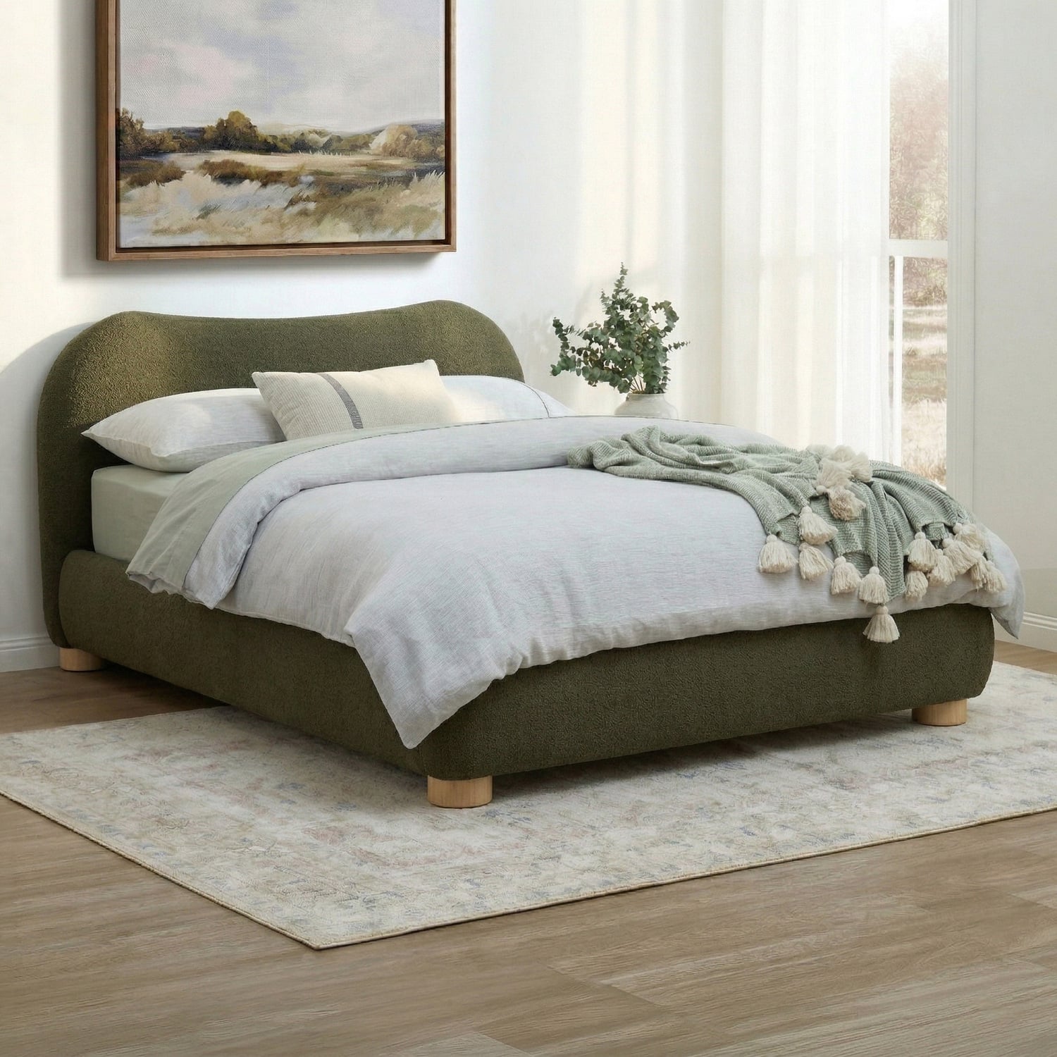 Paloma Boucle Gas Lift Storage Bed