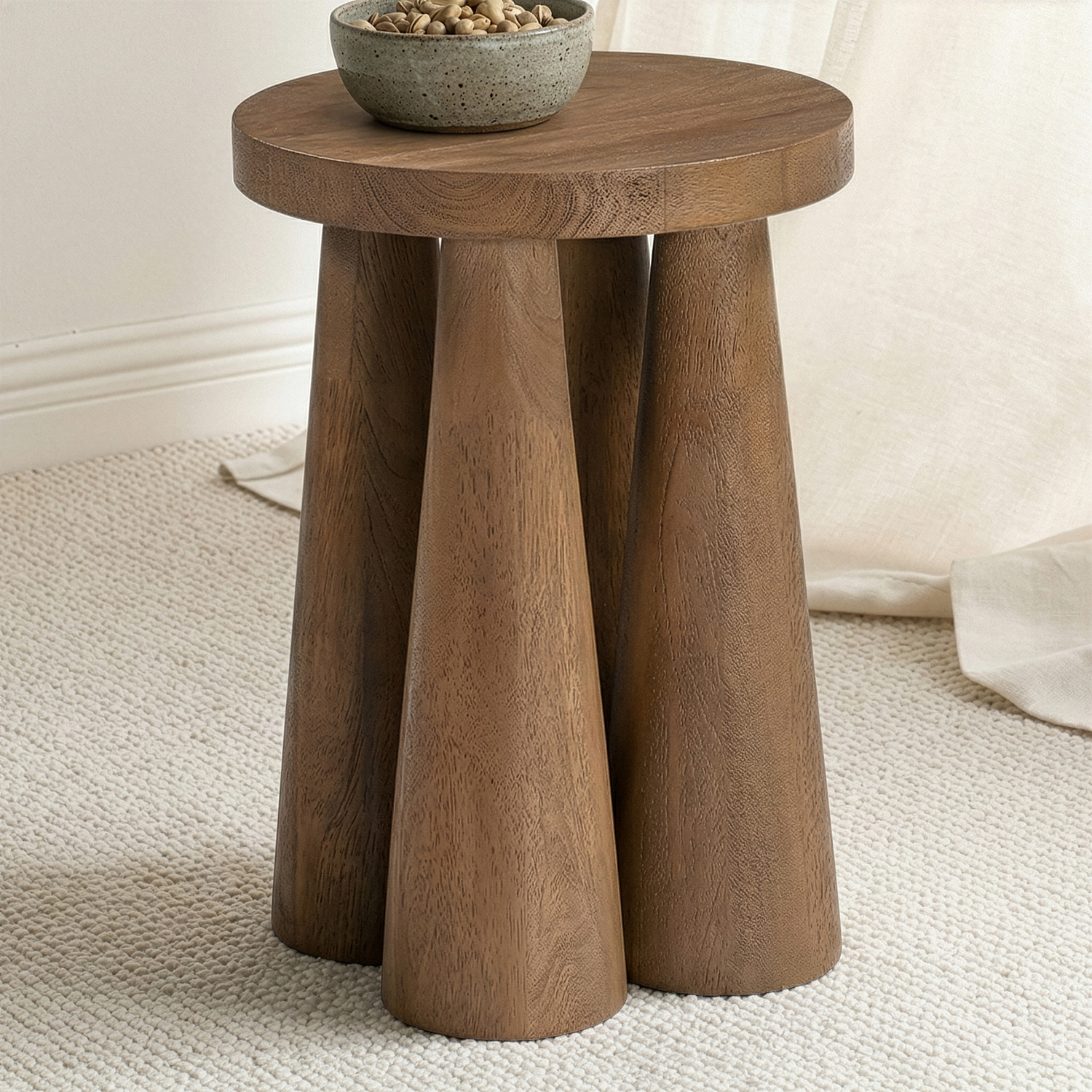 Fleur Mango Wood Side Table