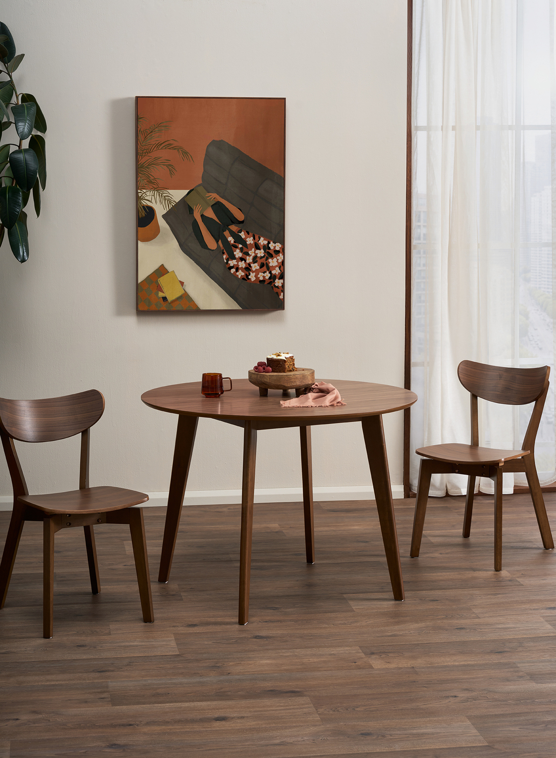 Larsen Round Wooden Dining Table