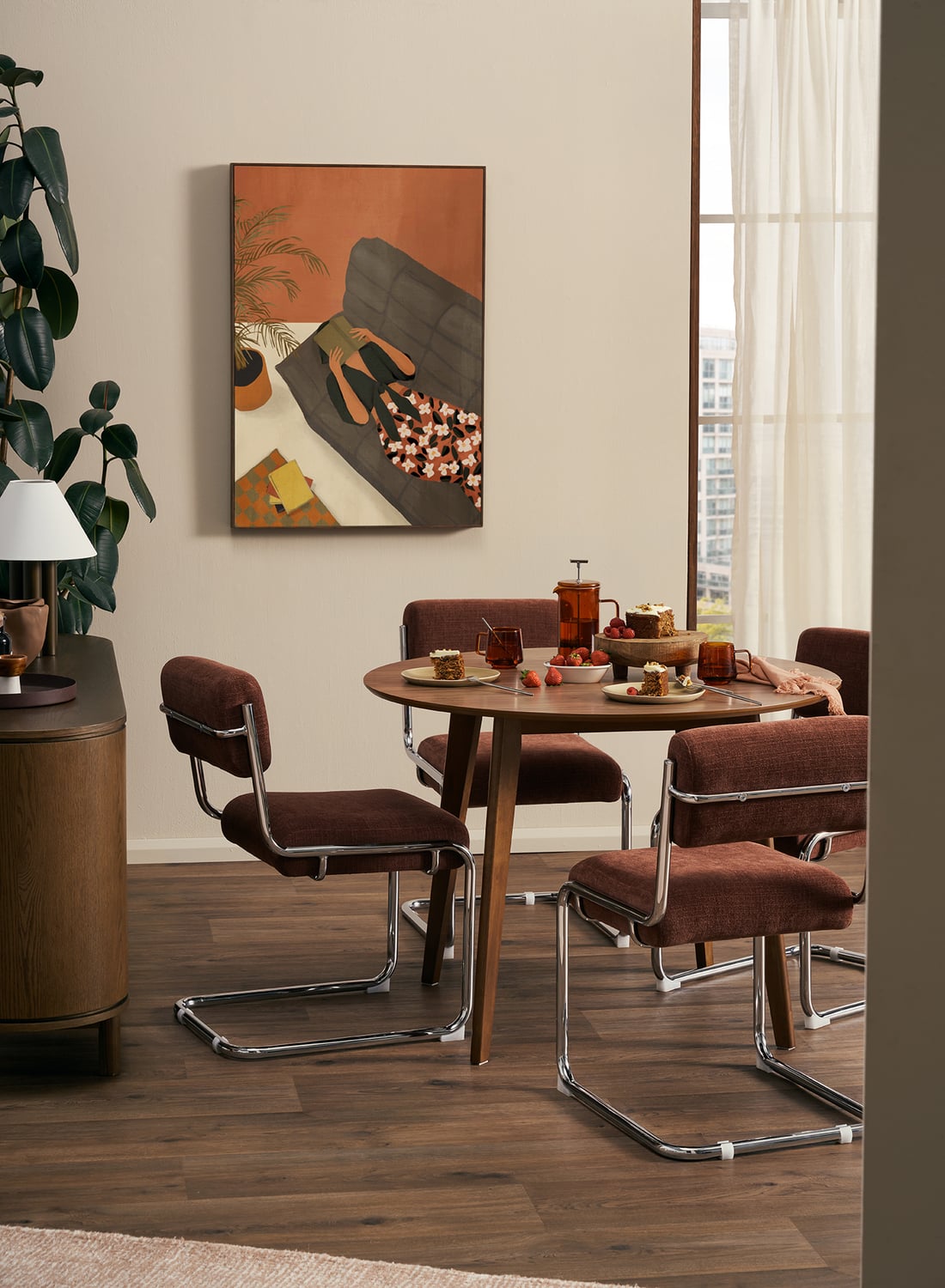 Larsen Round Wooden Dining Table