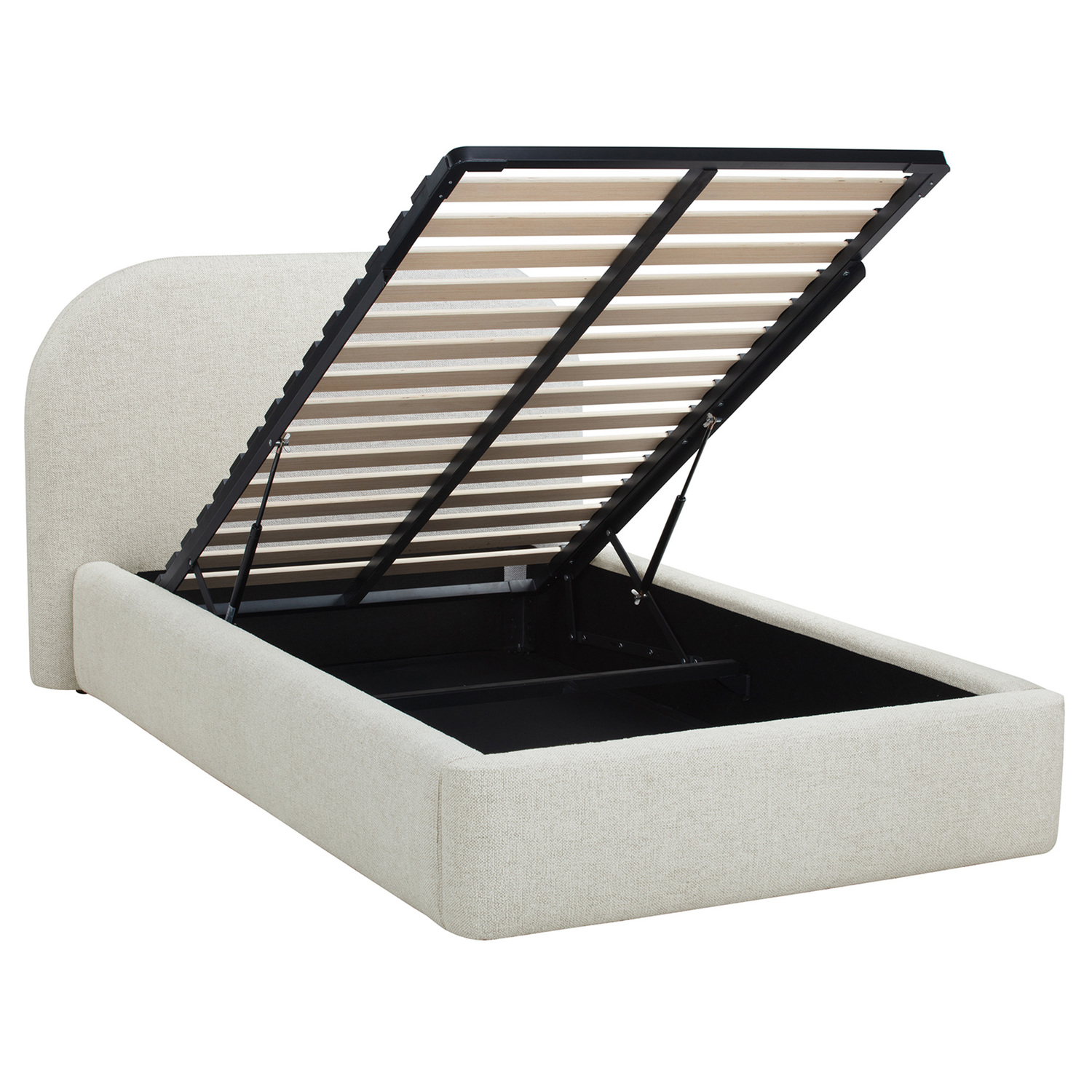 Emery Upholstered Gas Lift Storage Bed Frame