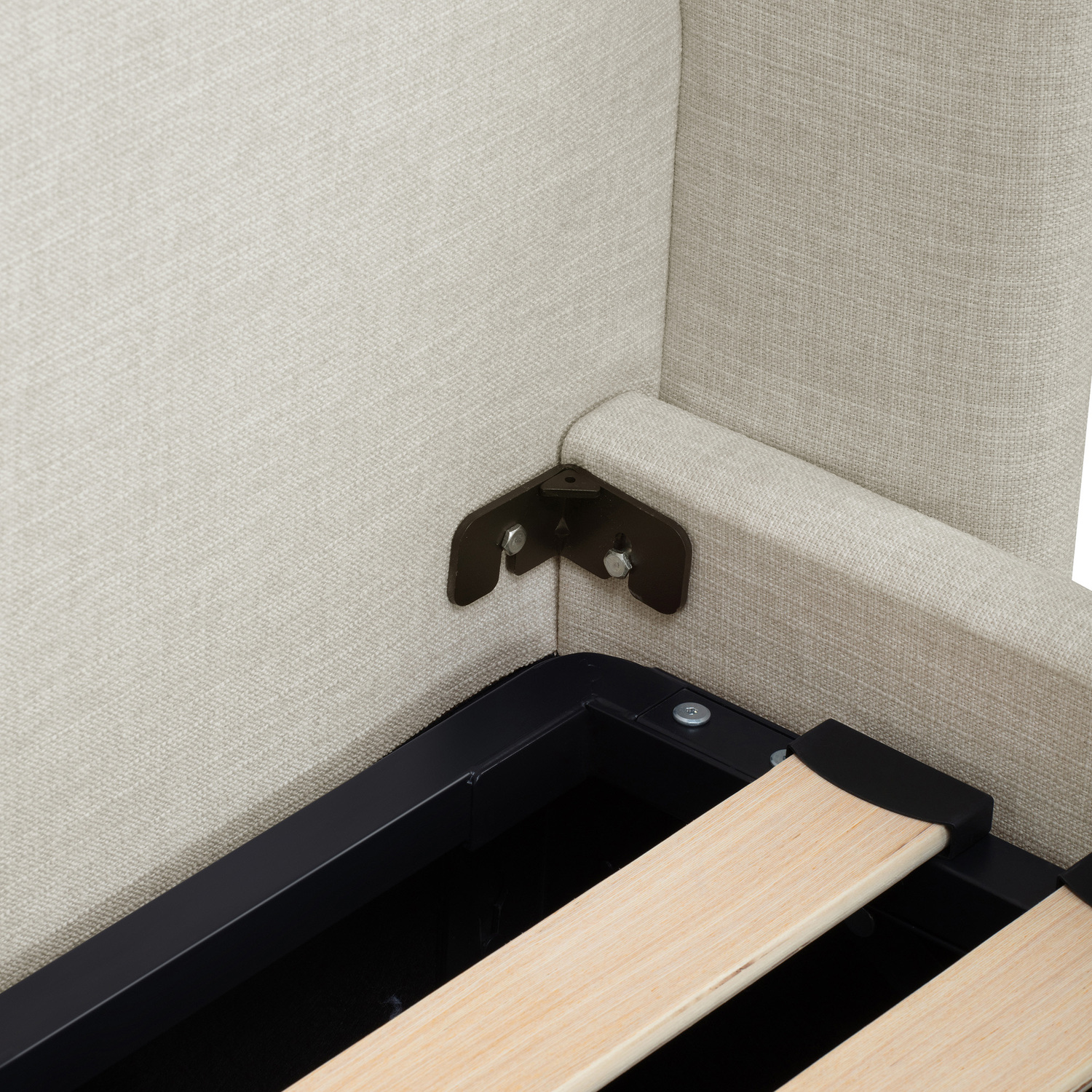 Abode Upholstered Gas Lift Storage Bed Frame