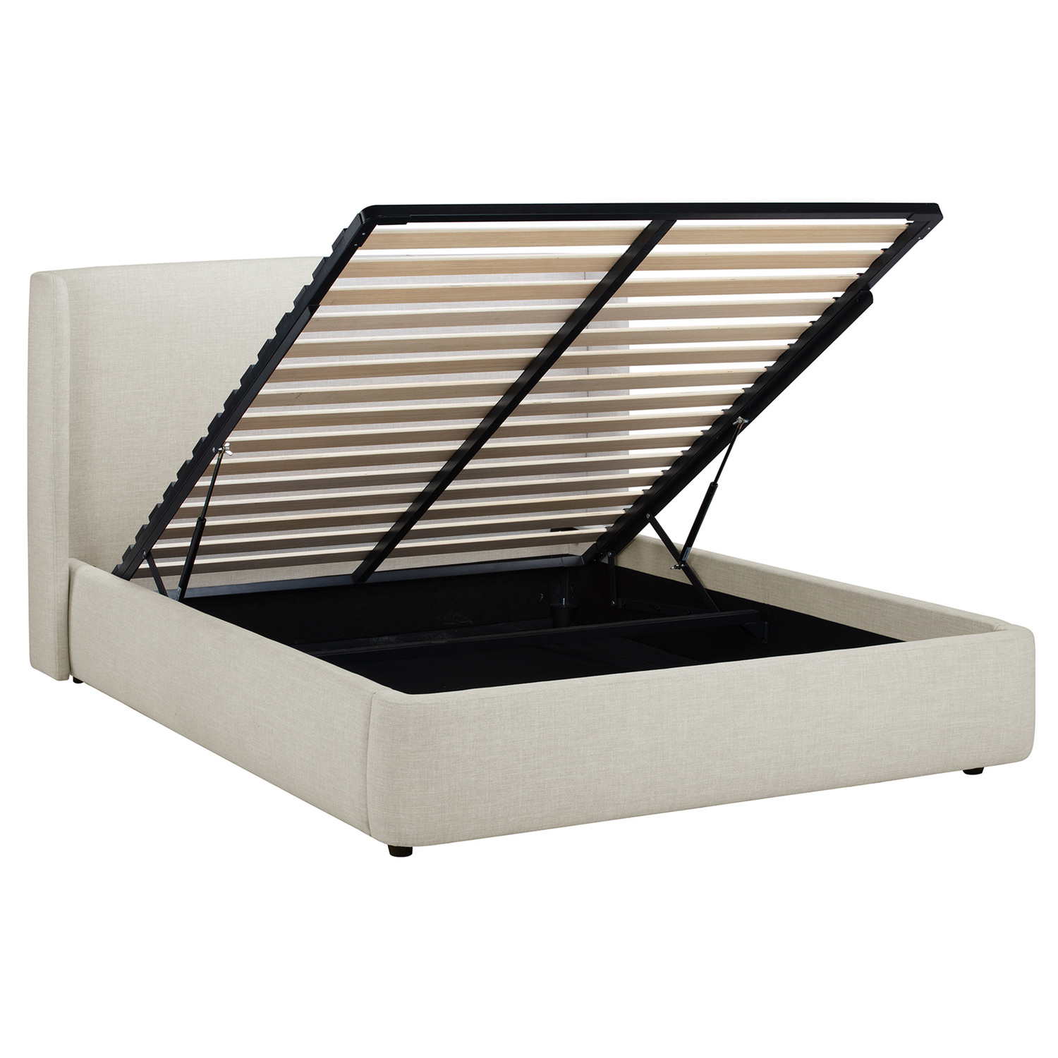 Abode Upholstered Gas Lift Storage Bed Frame