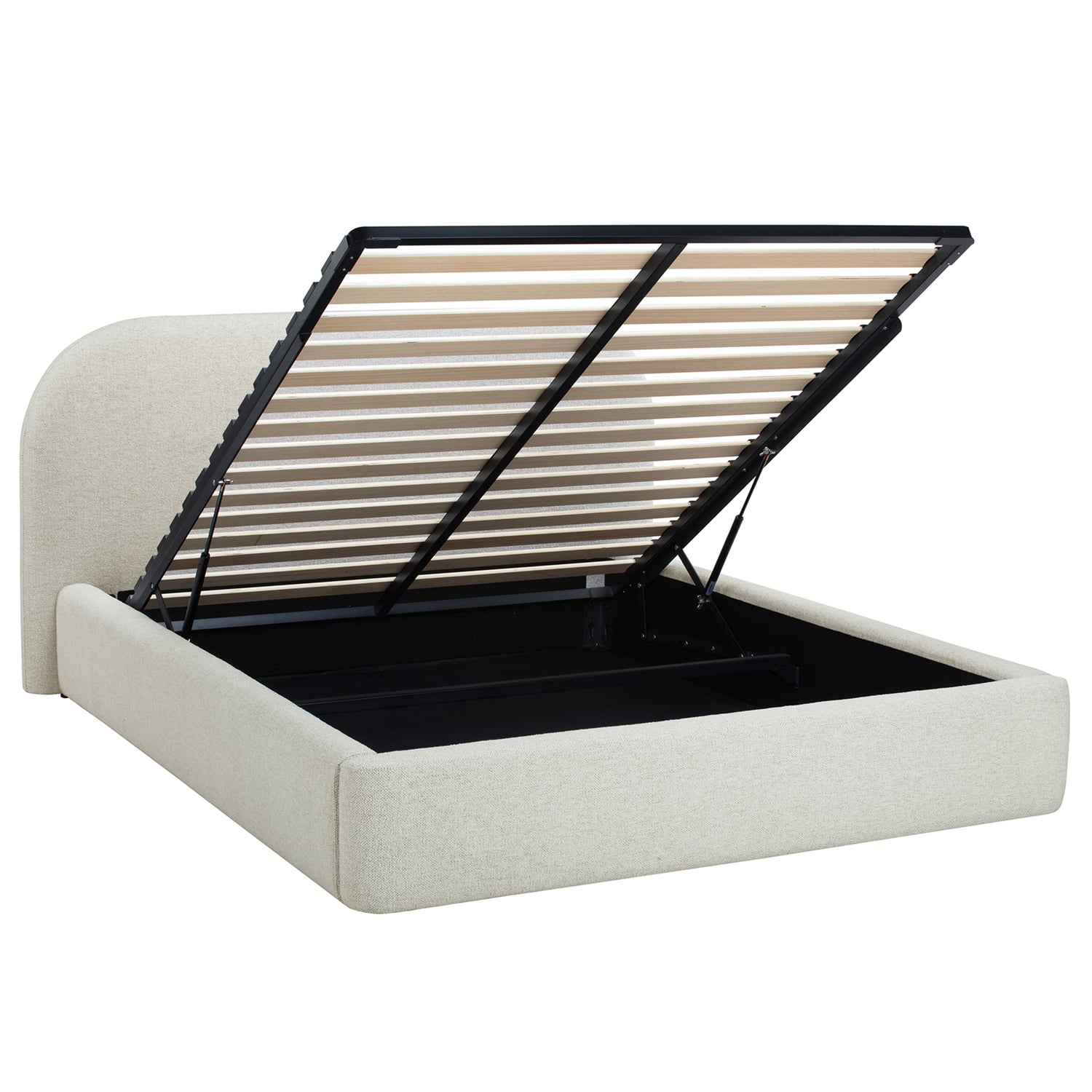 Emery Upholstered Gas Lift Storage Bed Frame