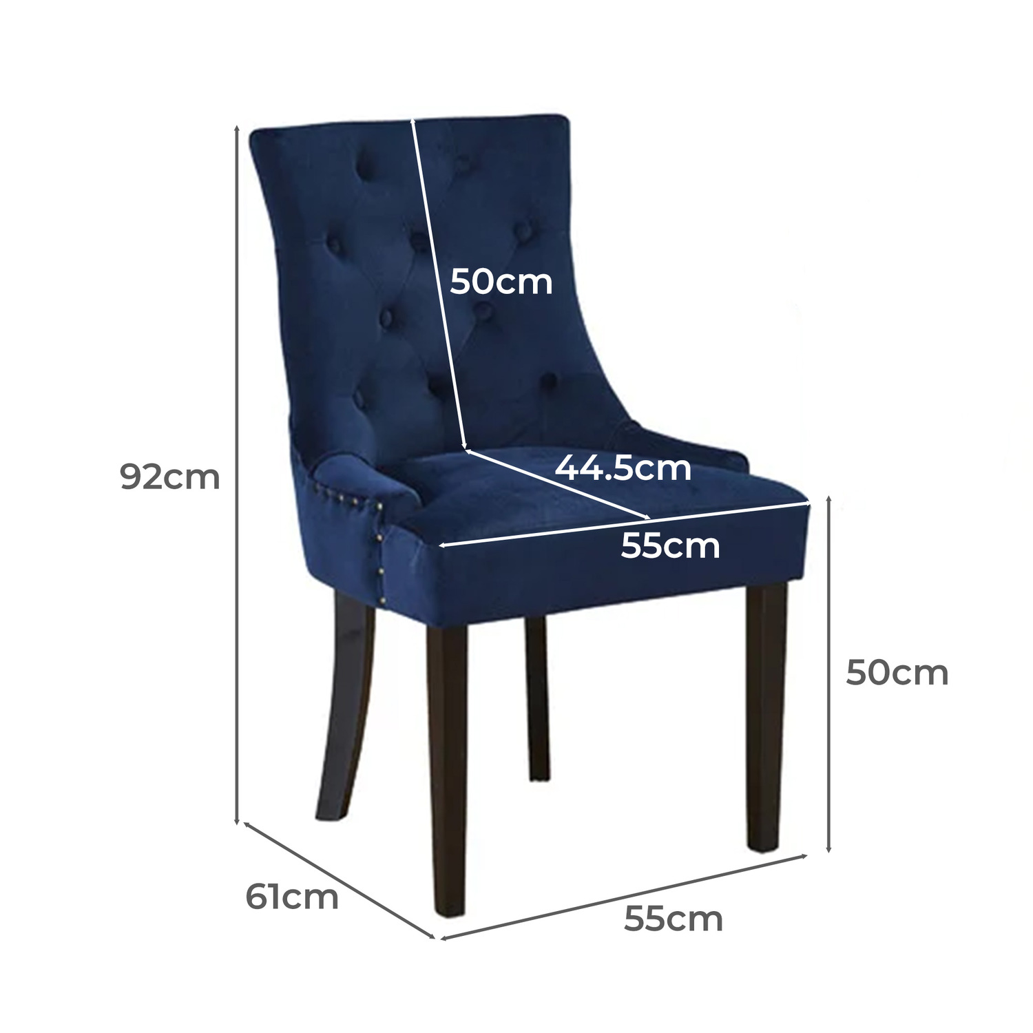 Navy Windsor Velvet Dining Chairs