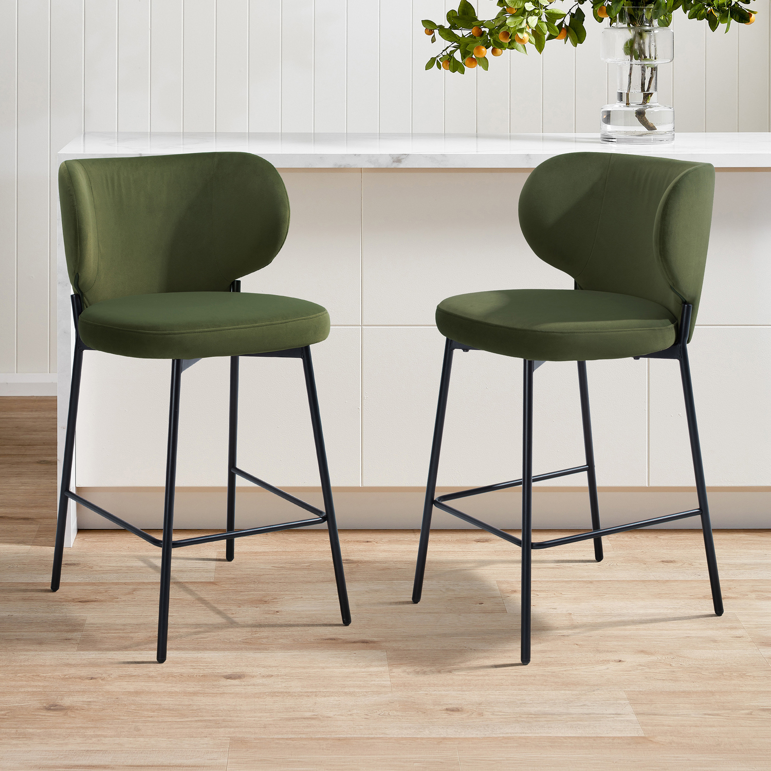 66cm Petra Upholstered Bar Stools