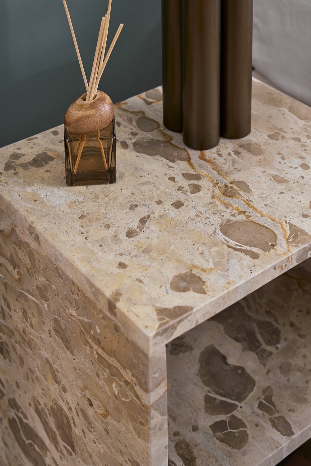 Beige Delight Mia Marble Side Table