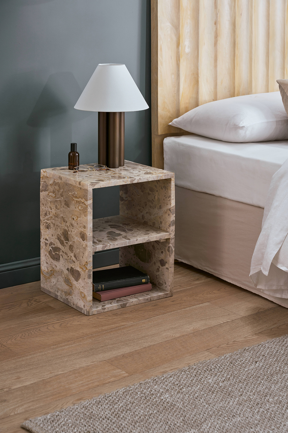 Beige Delight Mia Marble Side Table