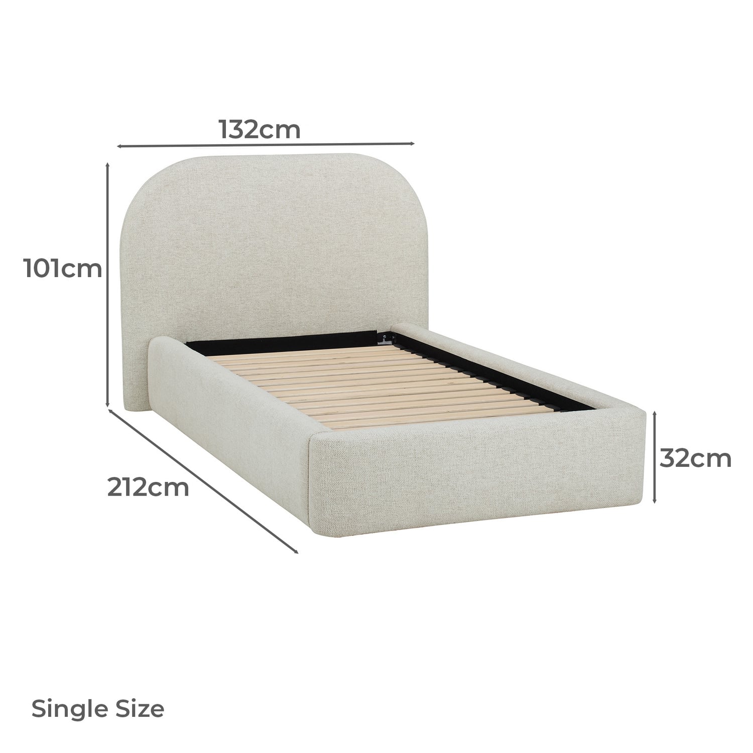 Emery Upholstered Gas Lift Storage Bed Frame