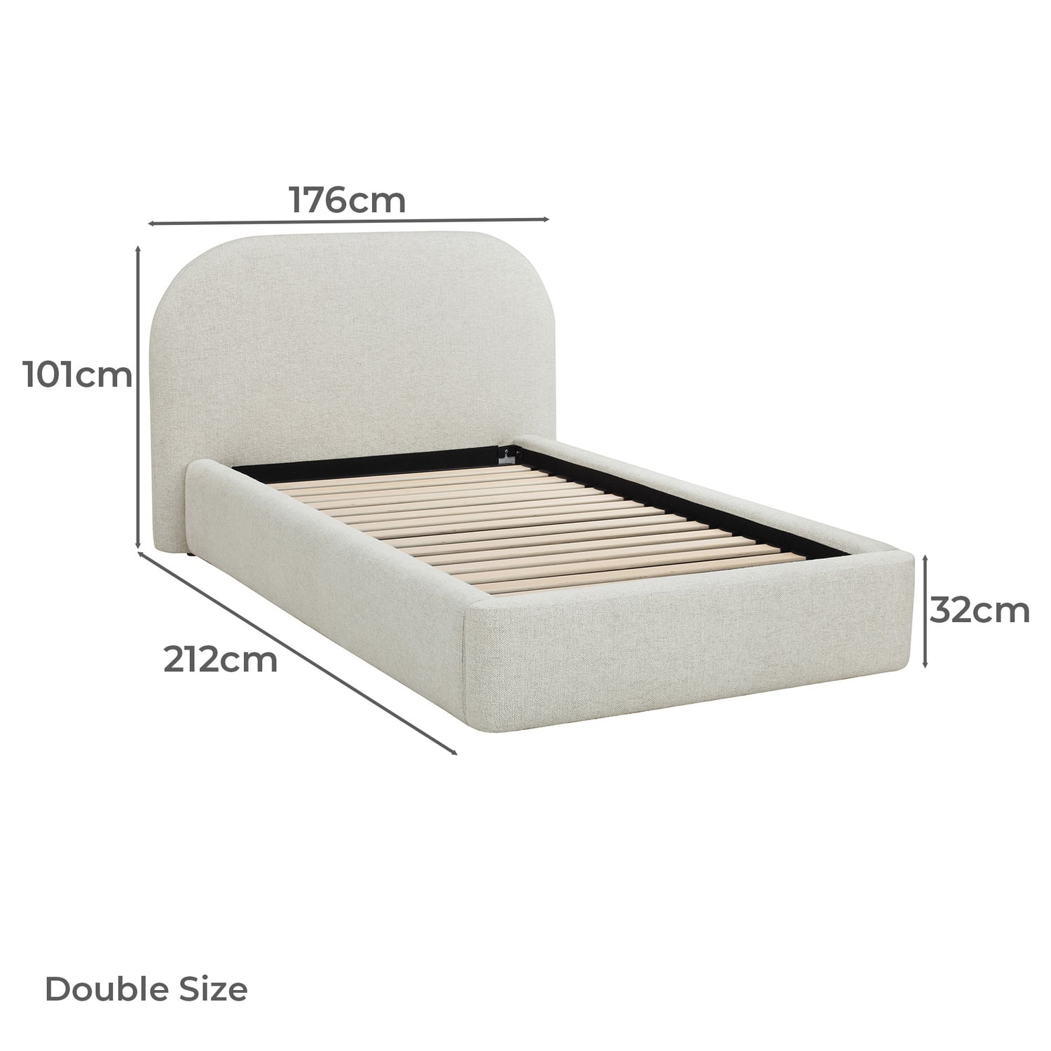 Emery Upholstered Gas Lift Storage Bed Frame