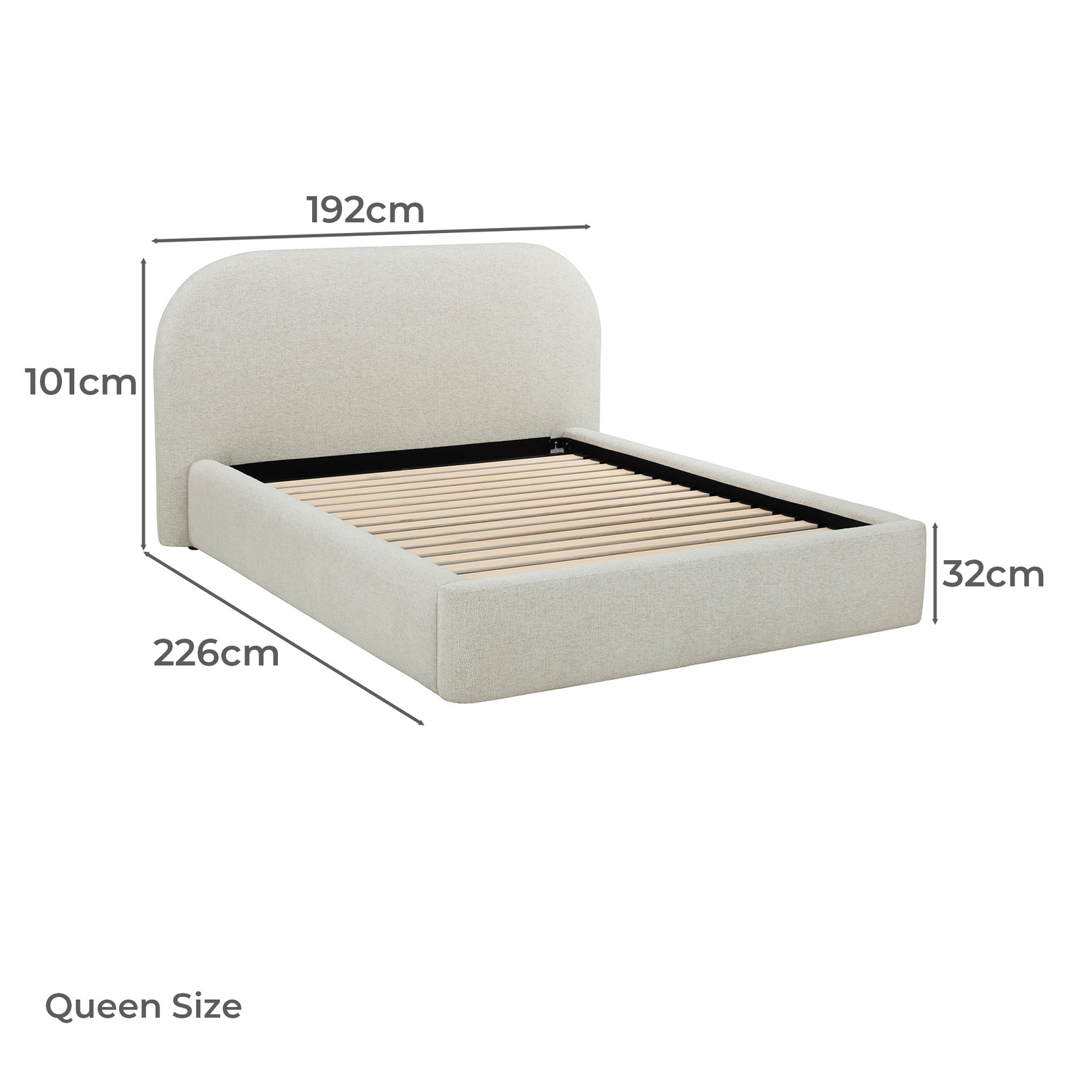 Emery Upholstered Gas Lift Storage Bed Frame