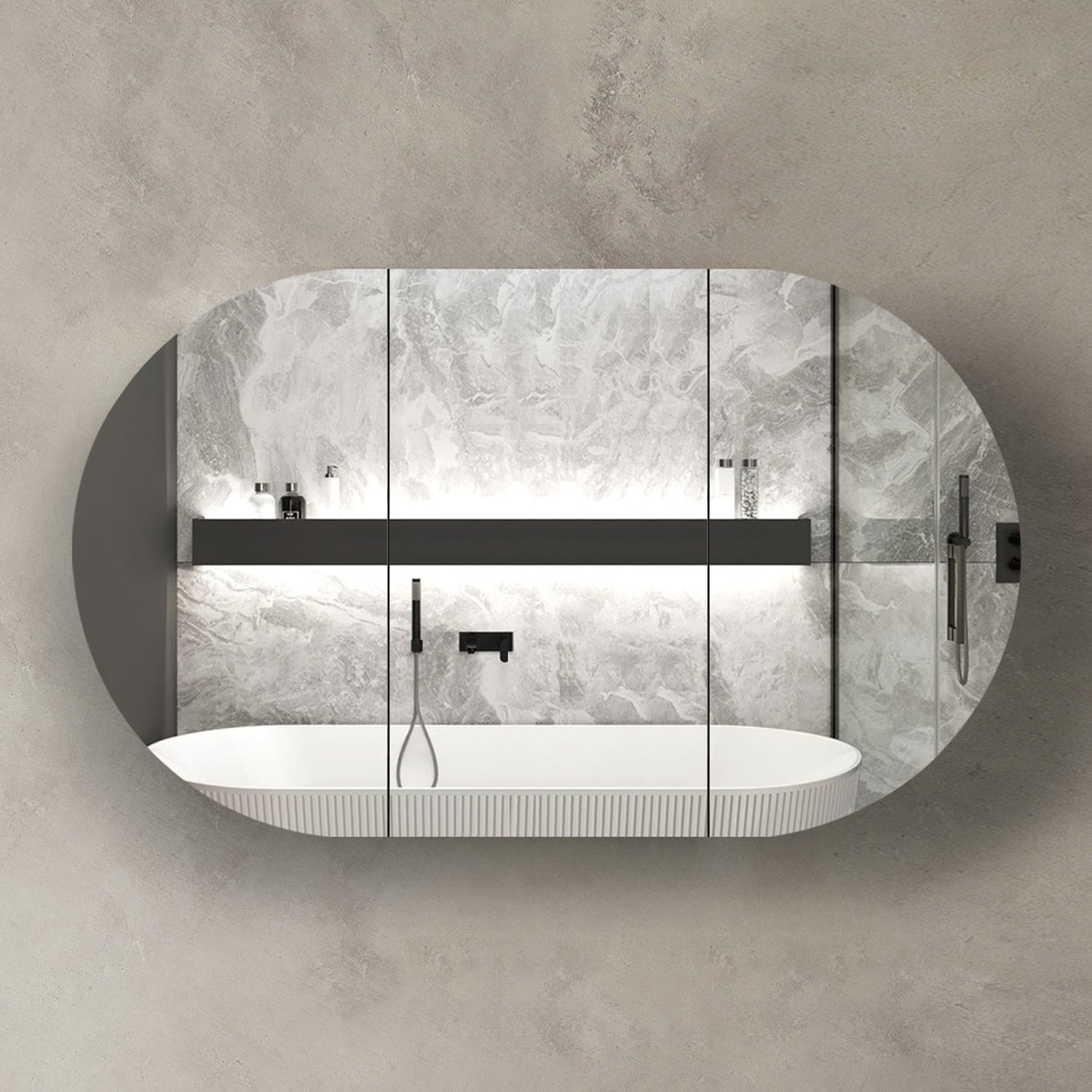 Nomad 1500mm Wall Hung Double Vanity Basin & Shaving Cabinet Package