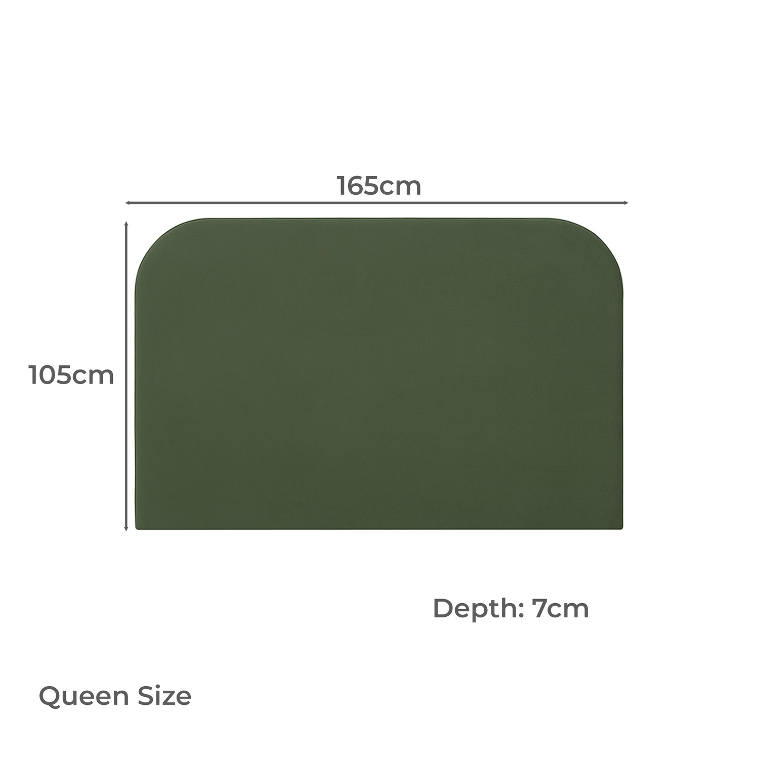 Forest Green Alpha Upholstered Bedhead