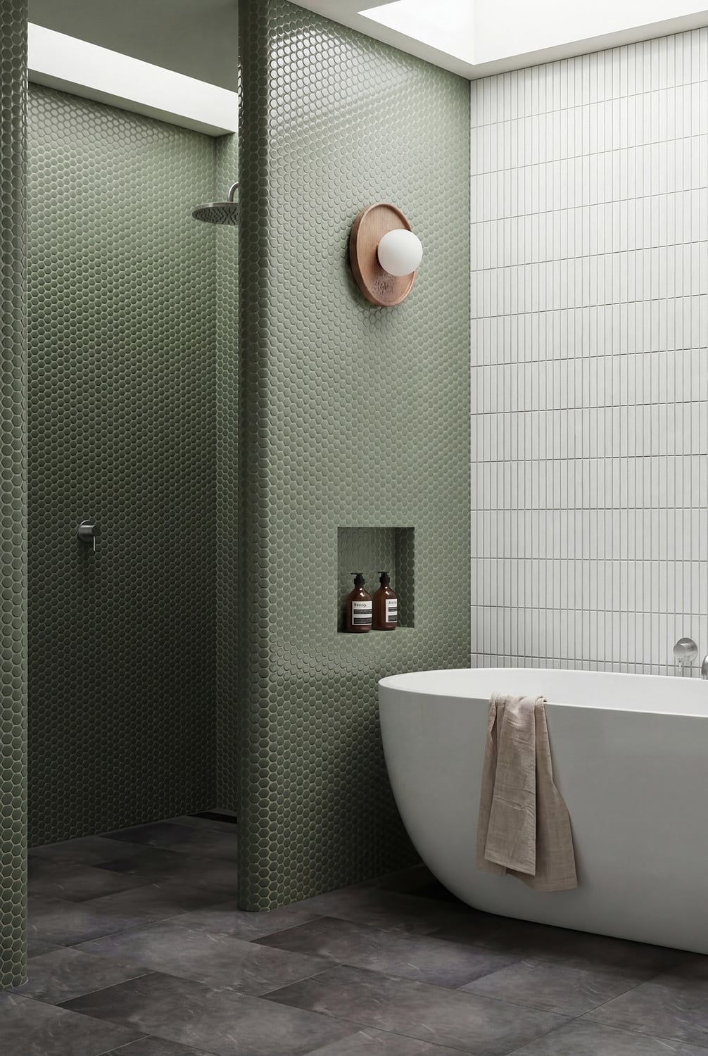 Riley Travertine-Look Wall Sconce