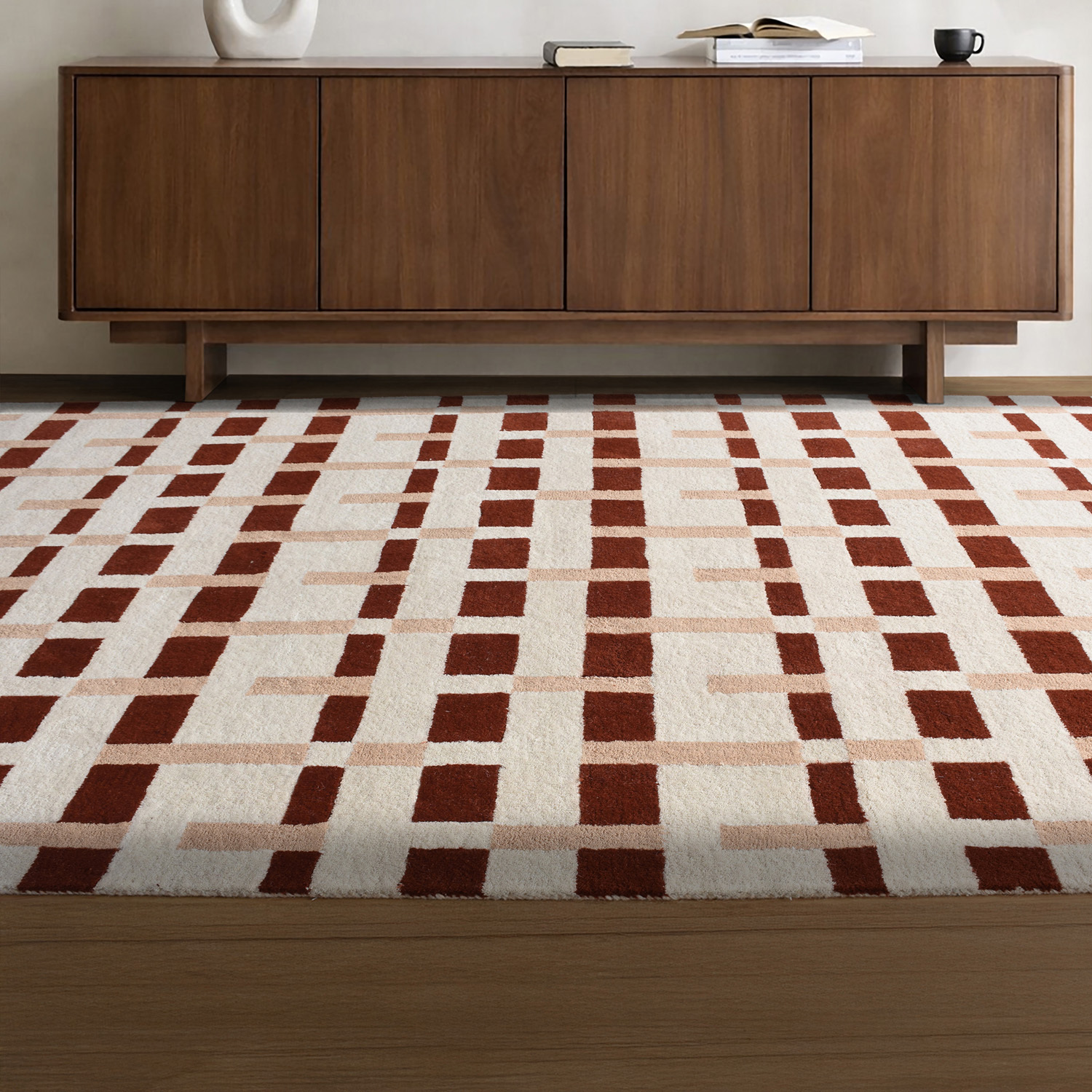 Greta Geometric Hand-Tufted Wool Rug