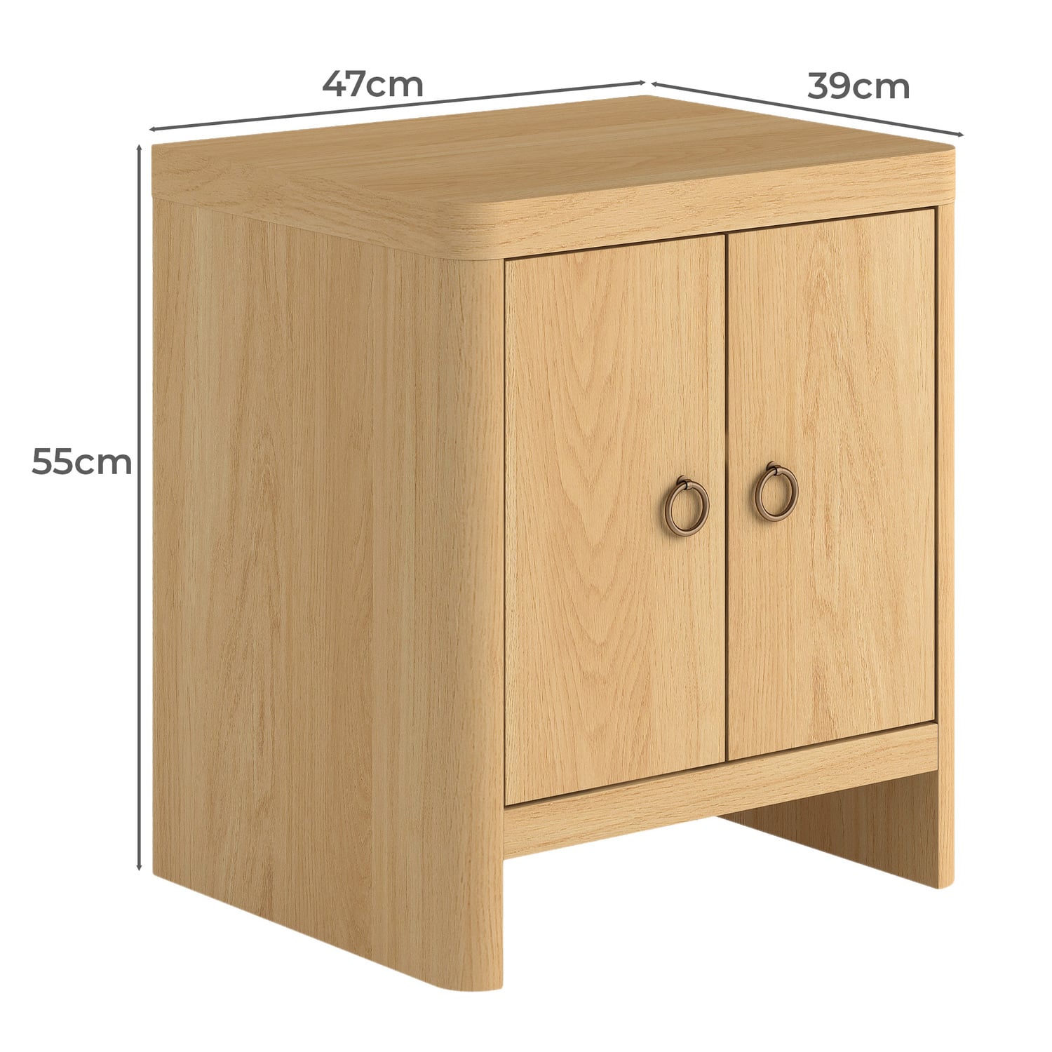 Villa 2 Door Bedside Table