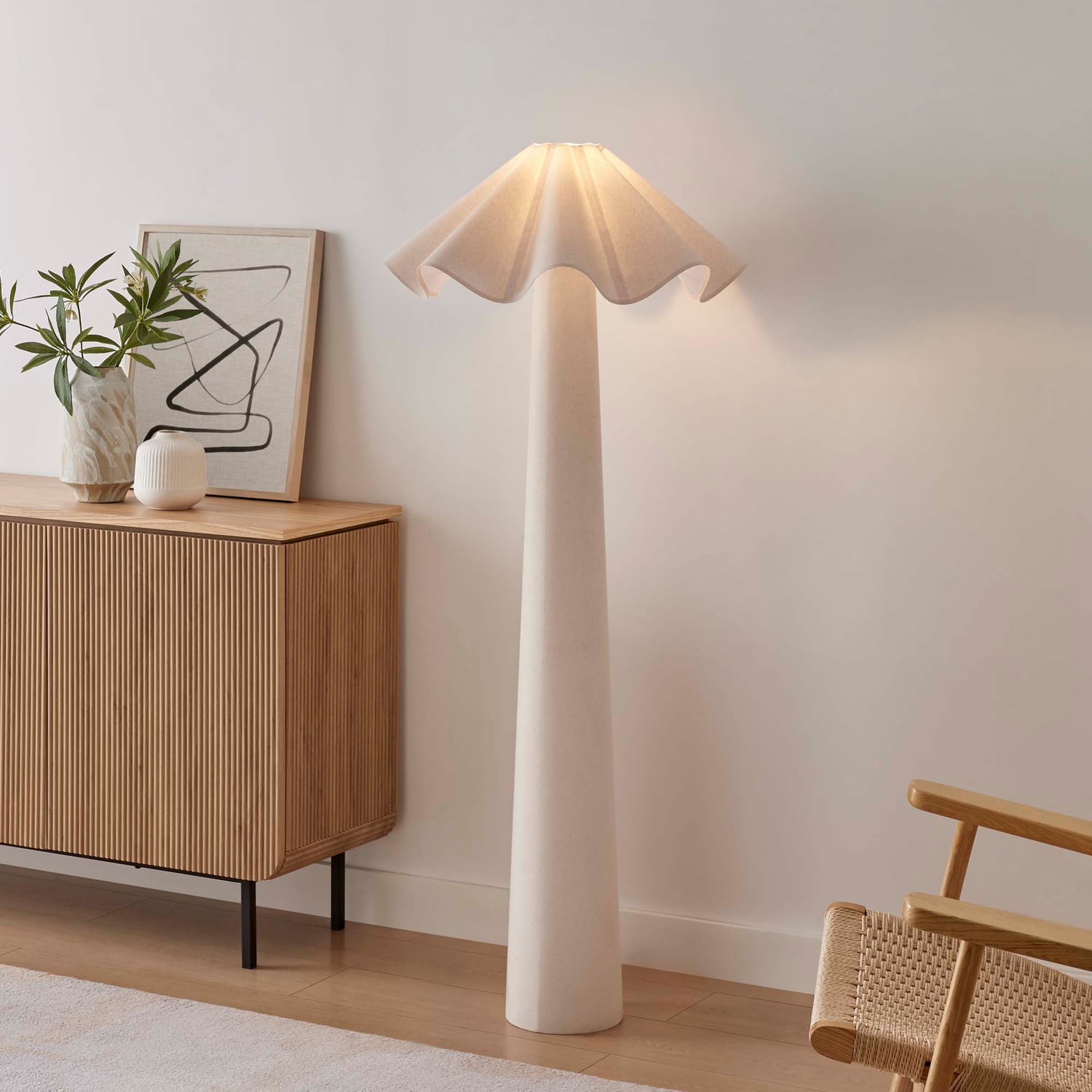 Sutton Linen Floor Lamp