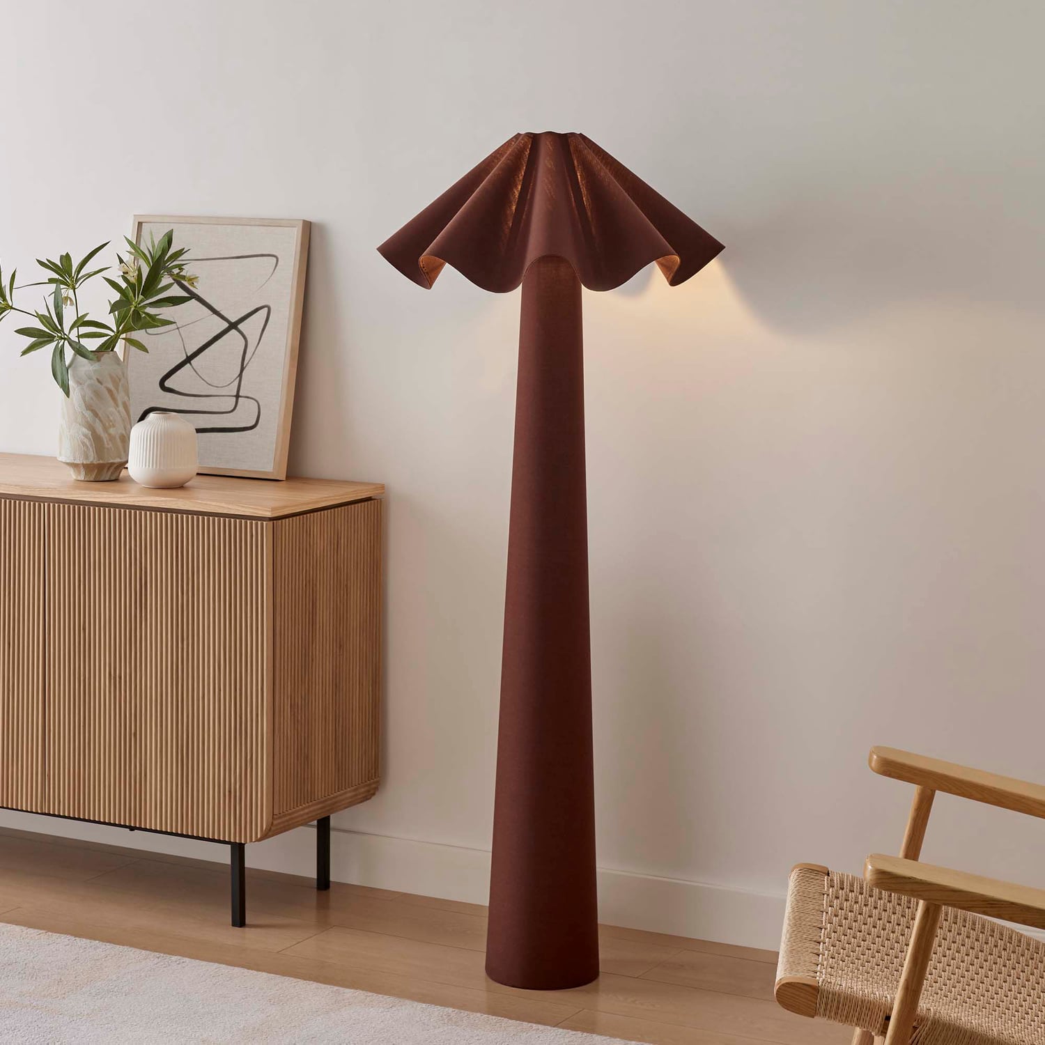 Sutton Linen Floor Lamp