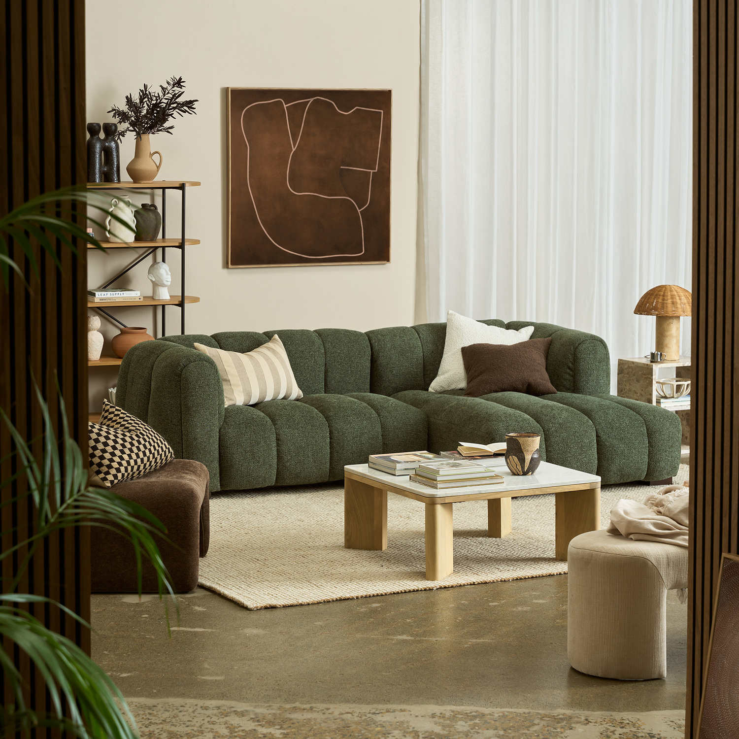Nelson Premium 3 Seater Upholstered Sofa with Chaise