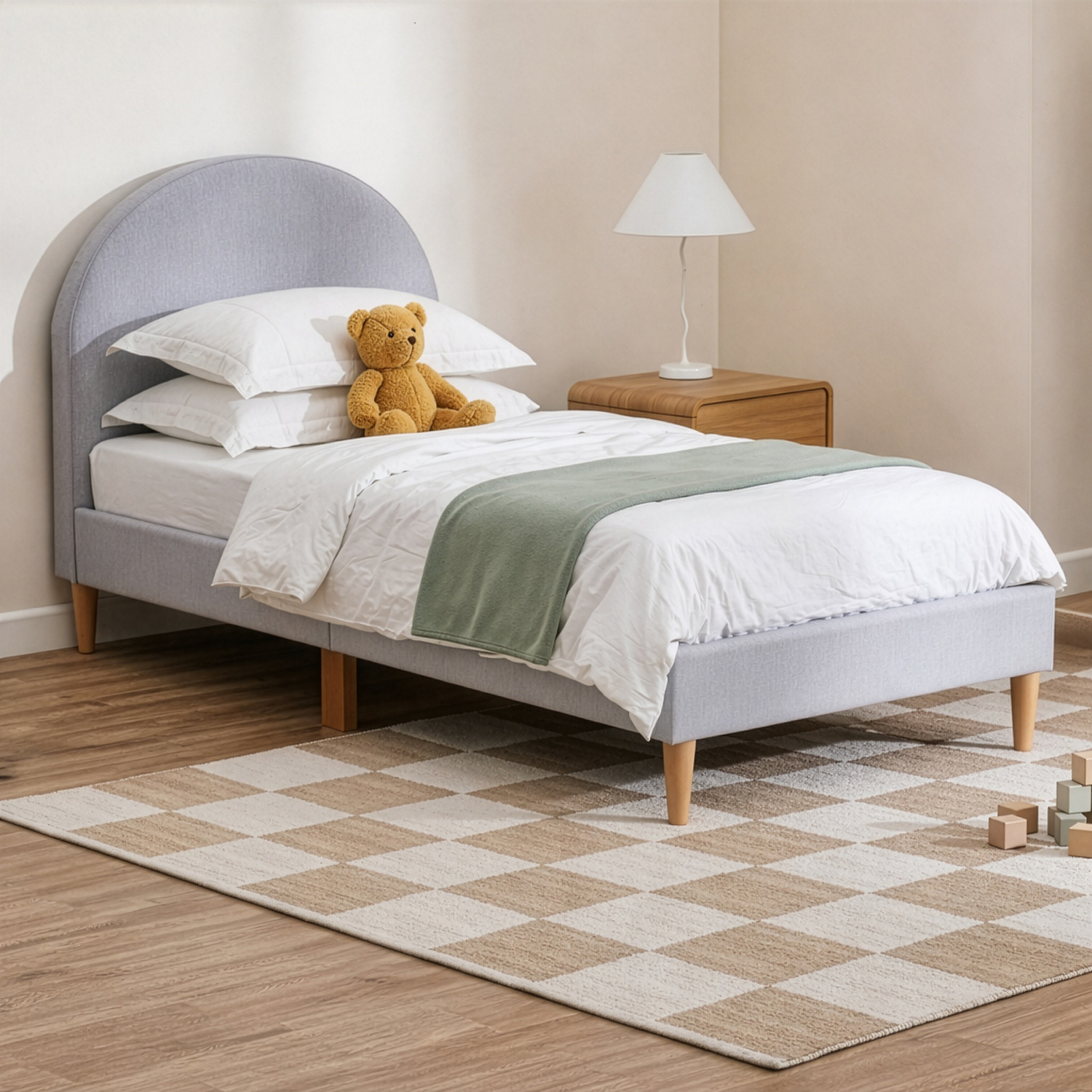 Arch Upholstered Single Bed
