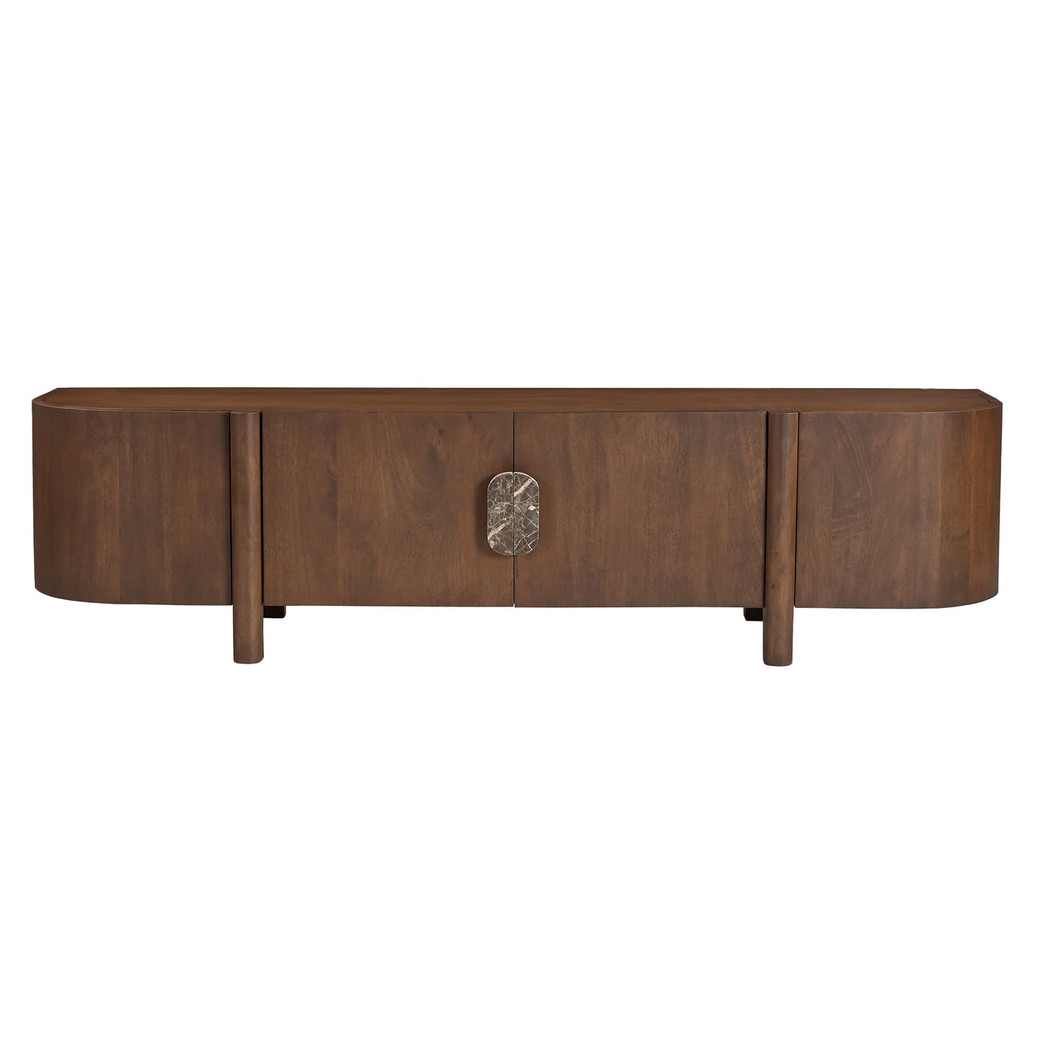 Laila Mango Wood & Marble TV Unit