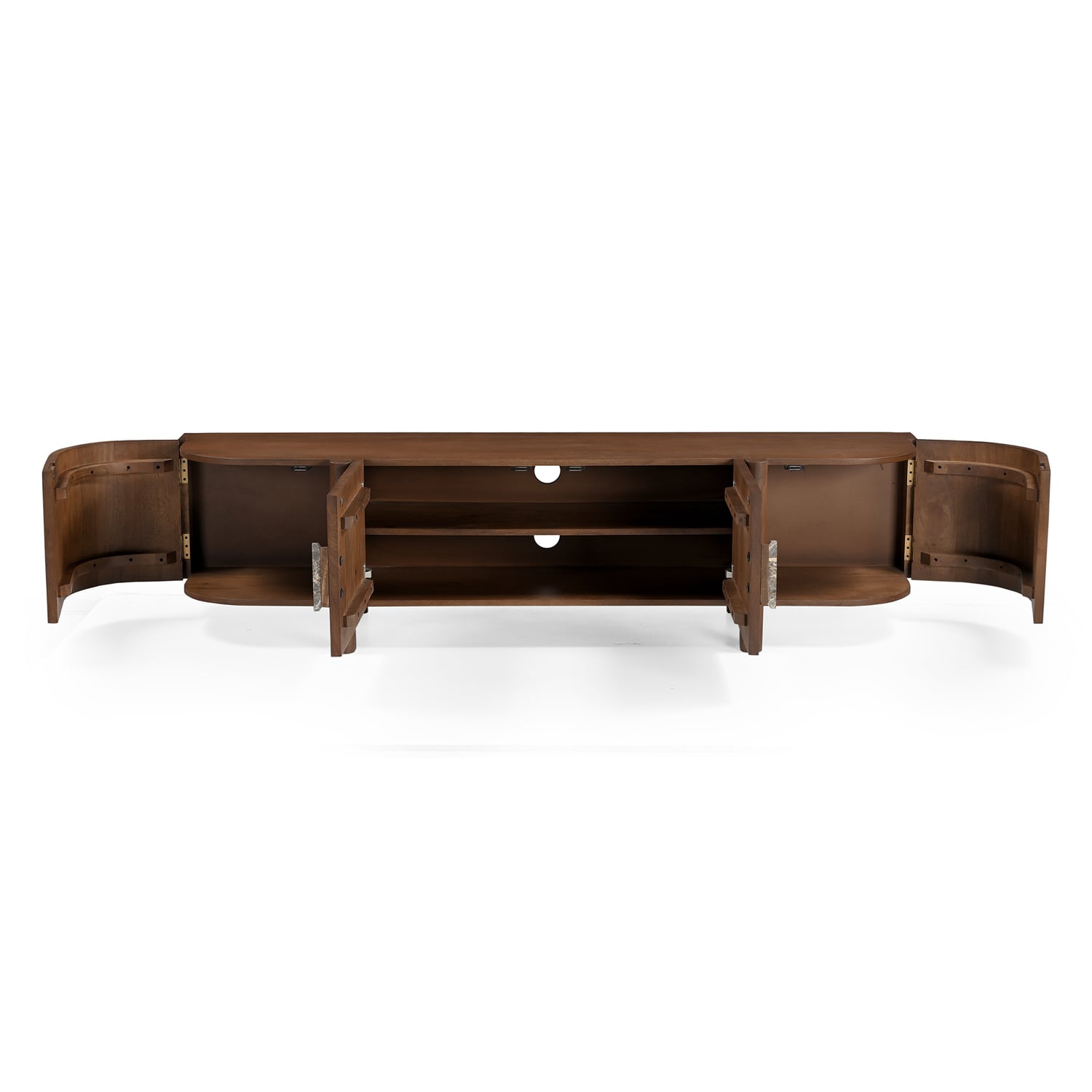 Laila Mango Wood & Marble TV Unit