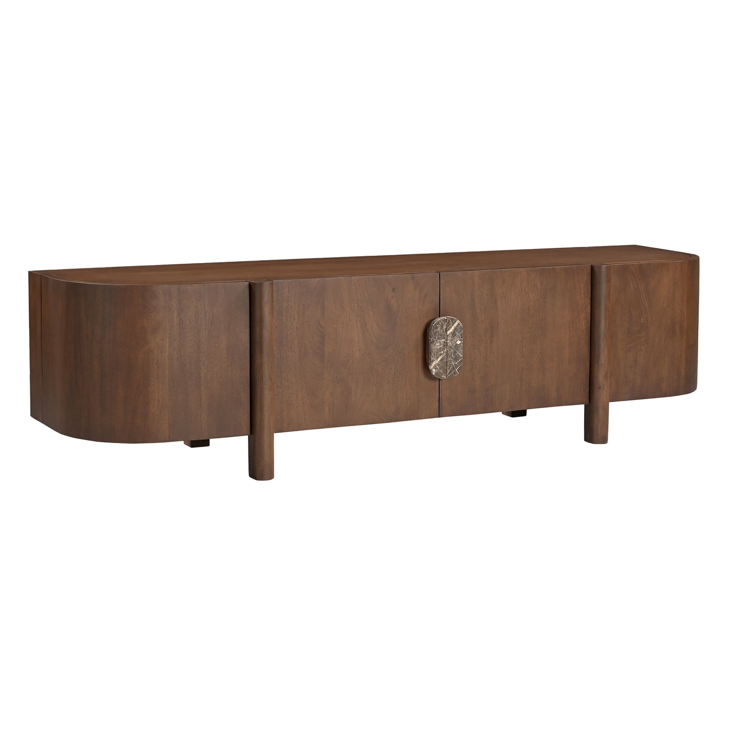 Laila Mango Wood & Marble TV Unit